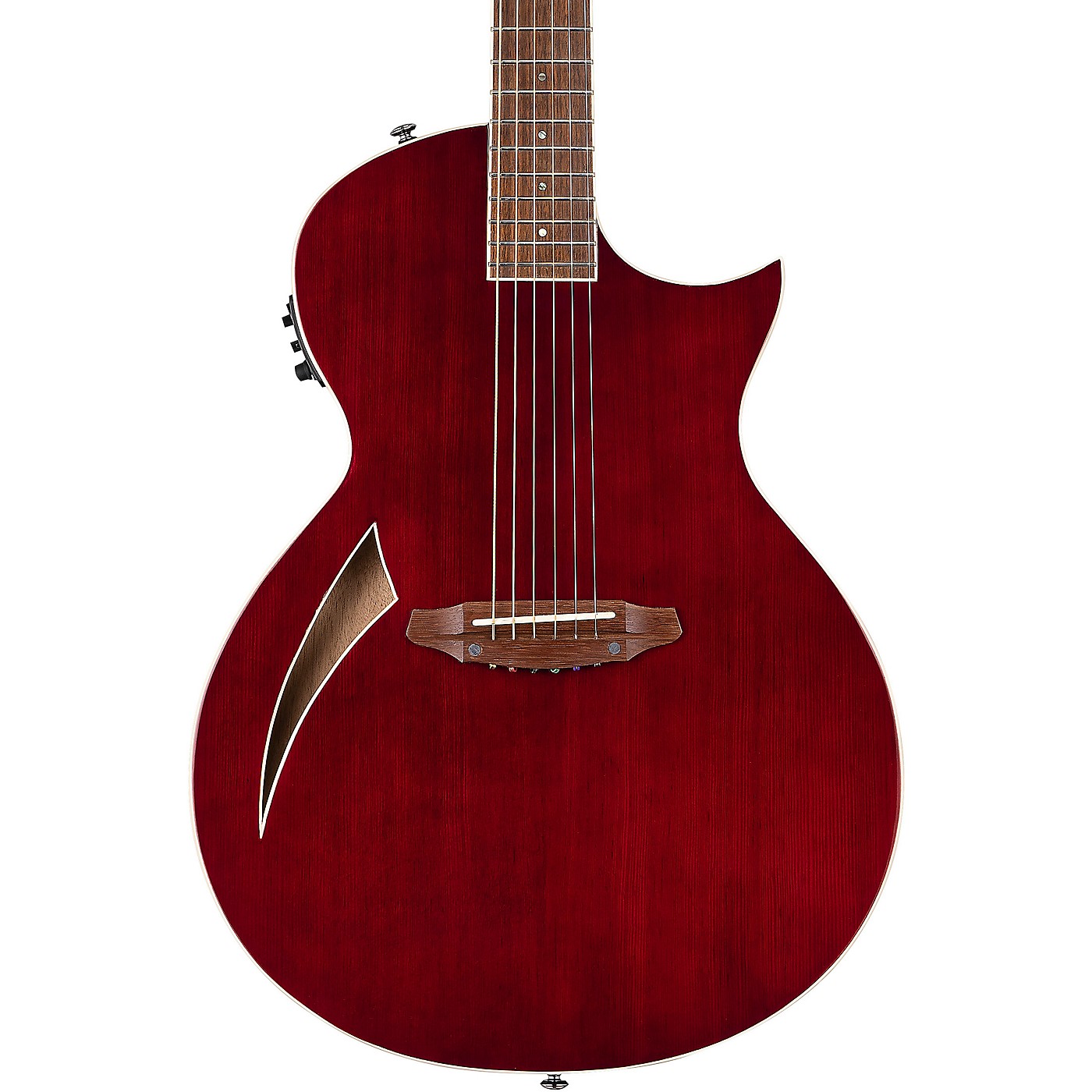 ESP Wine Red LTD TL-6 Thinline Acoustic-Electric Guitar - Woodwind