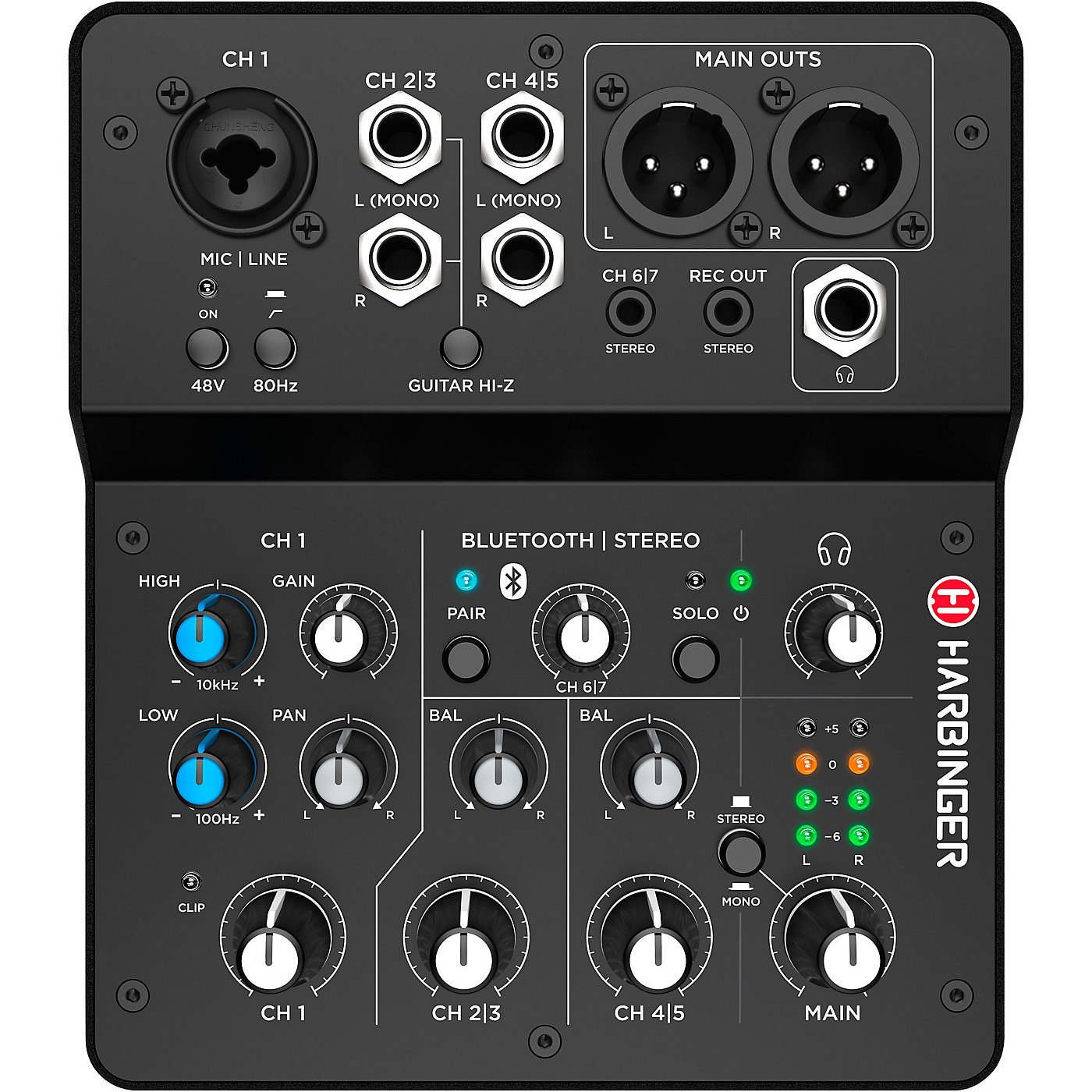 Harbinger LV7 7-Channel Analog Mixer with Bluetooth thumbnail