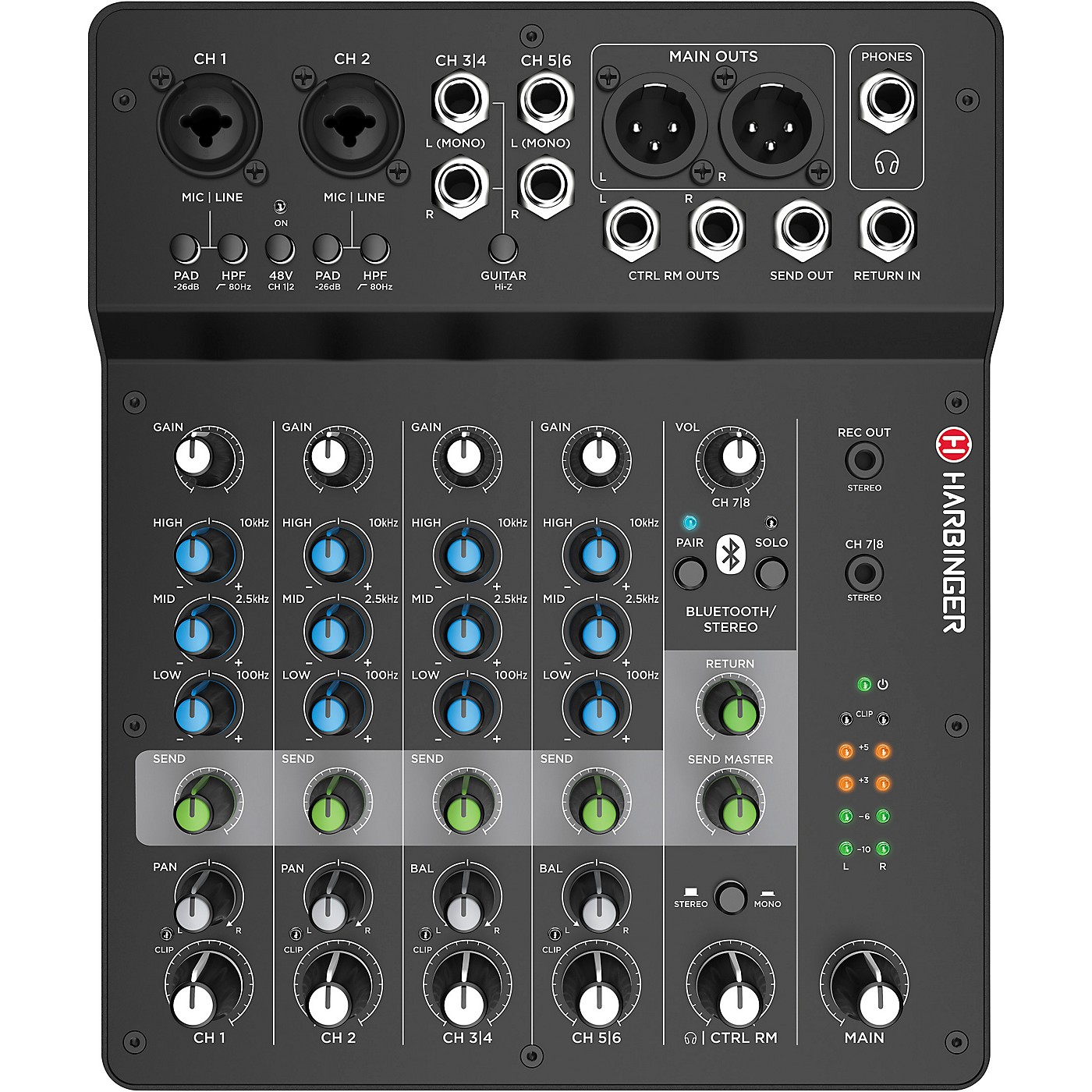 Harbinger LV8 8-Channel Analog Mixer with Bluetooth thumbnail
