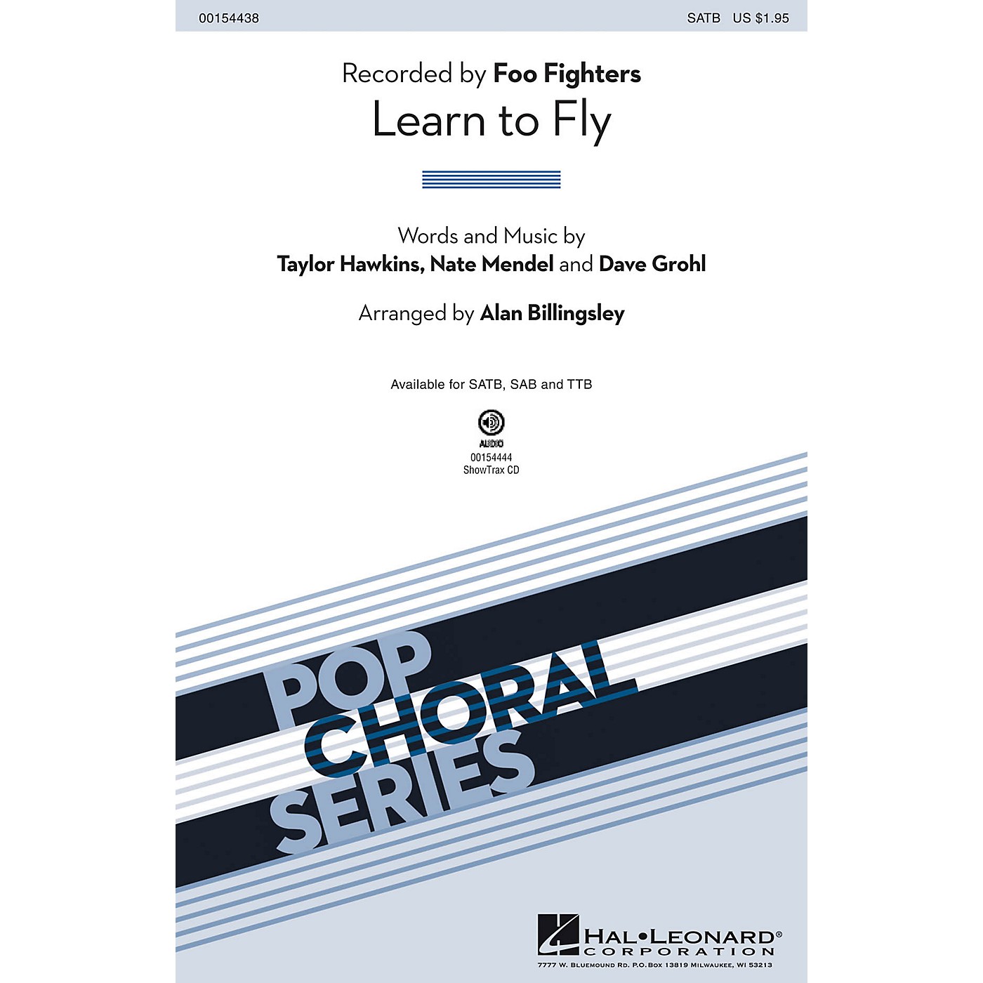 Hal Leonard Learn to Fly SATB by Foo Fighters arranged by Alan Billingsley thumbnail