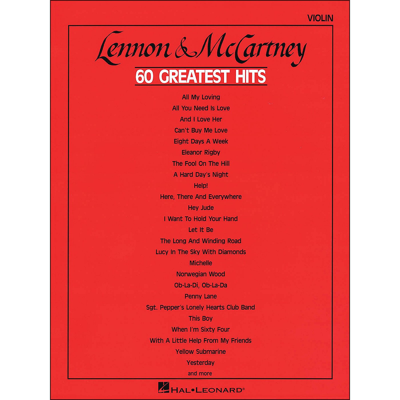 Hal Leonard Lennon & Mccartney 60 Greatest Hits Violin thumbnail