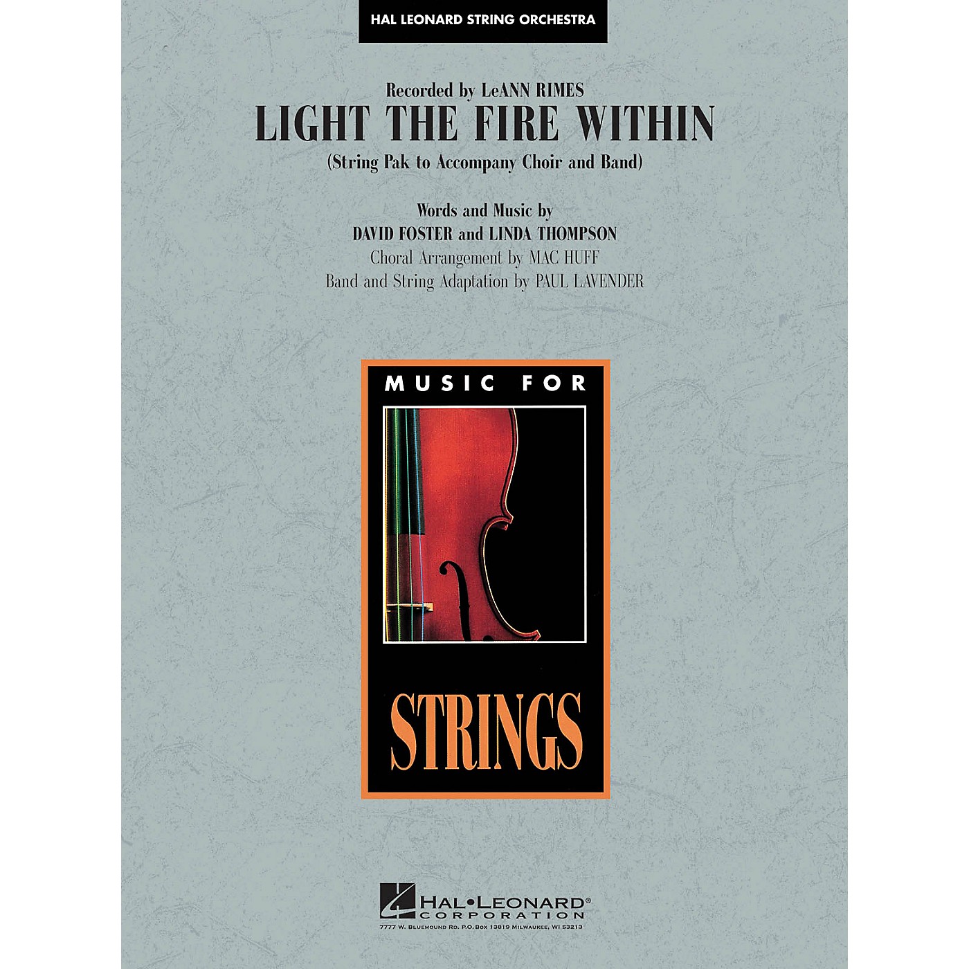 Hal Leonard Light the Fire Within Music for String Orchestra Series by Lee Ann Rimes Arranged by Paul Lavender thumbnail