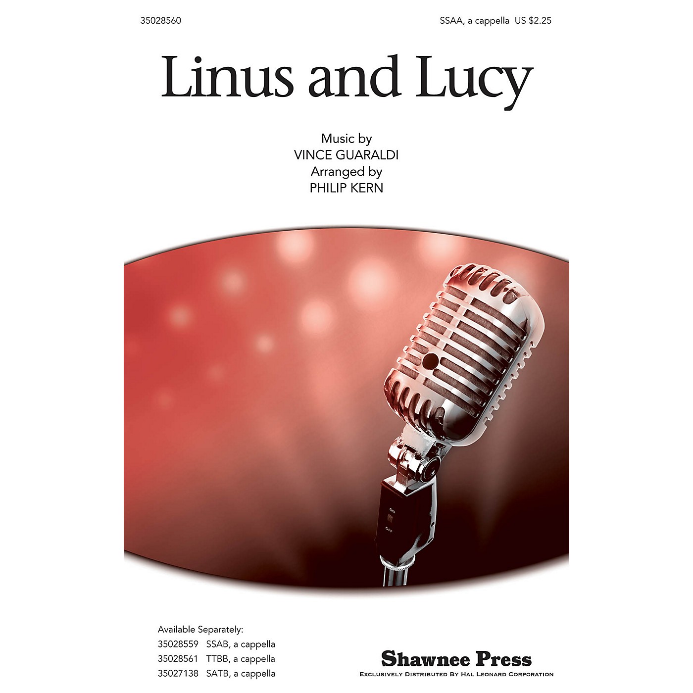 Shawnee Press Linus and Lucy SSA arranged by Philip Kern thumbnail