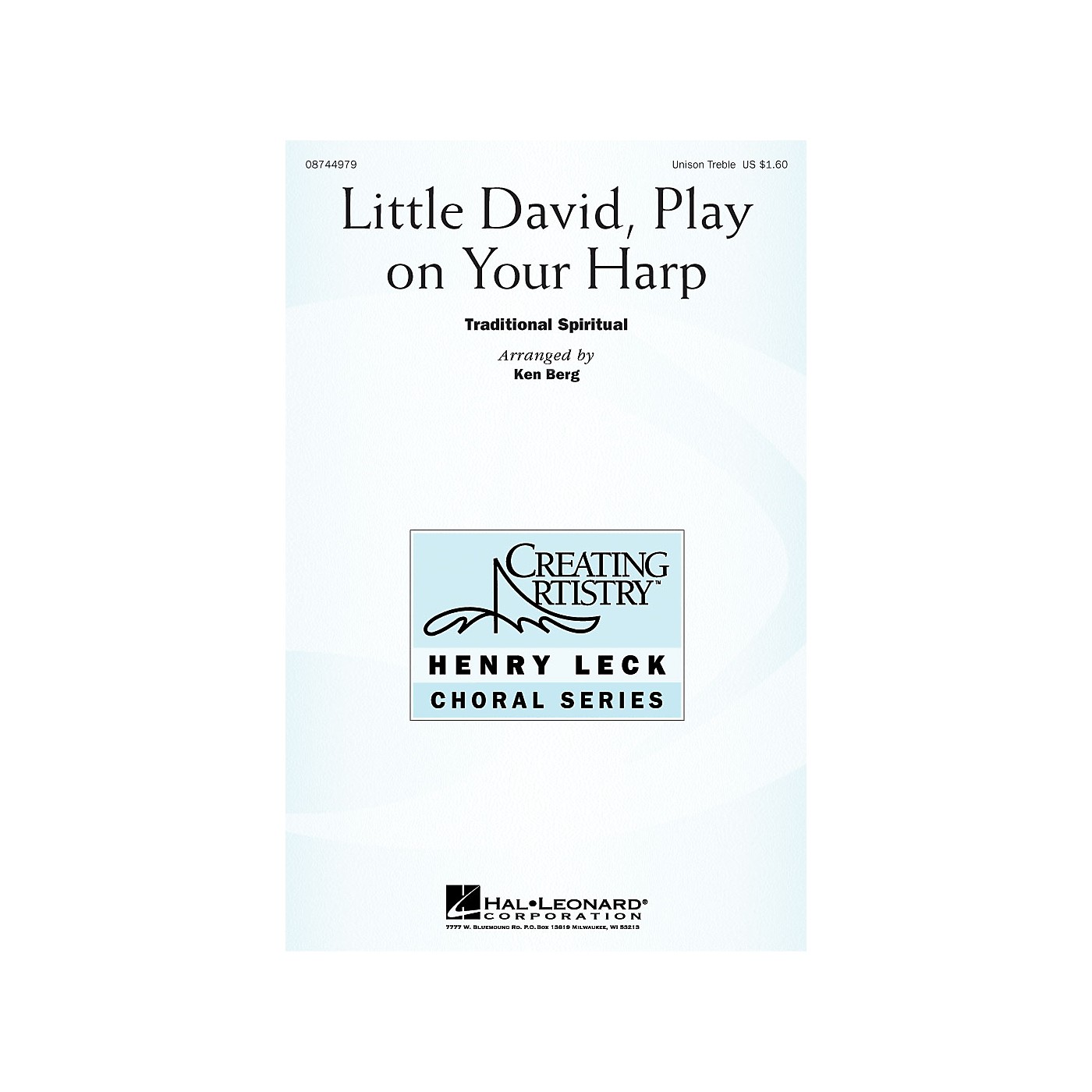 Hal Leonard Little David, Play on Your Harp Unison Treble arranged by Henry Leck thumbnail