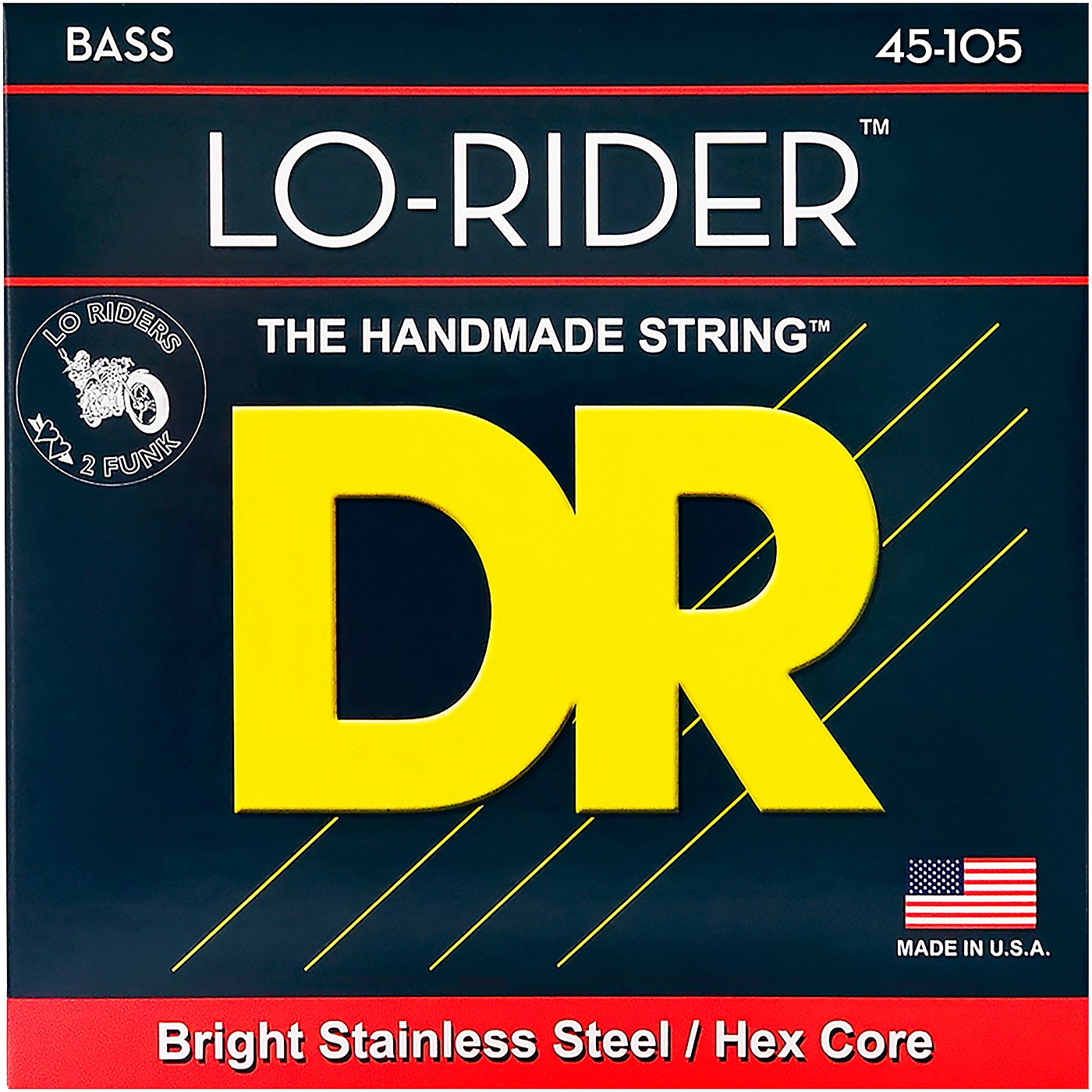 DR Strings Lo-Rider MH-45 Stainless Steel Medium 4-String Bass Strings thumbnail