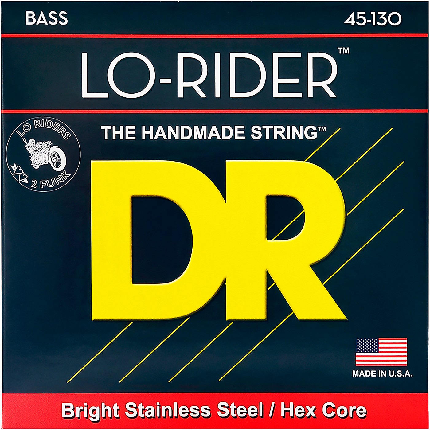 DR Strings Lo Rider MH5-130 Medium Stainless Steel 5-String Bass Strings .130 Low B thumbnail