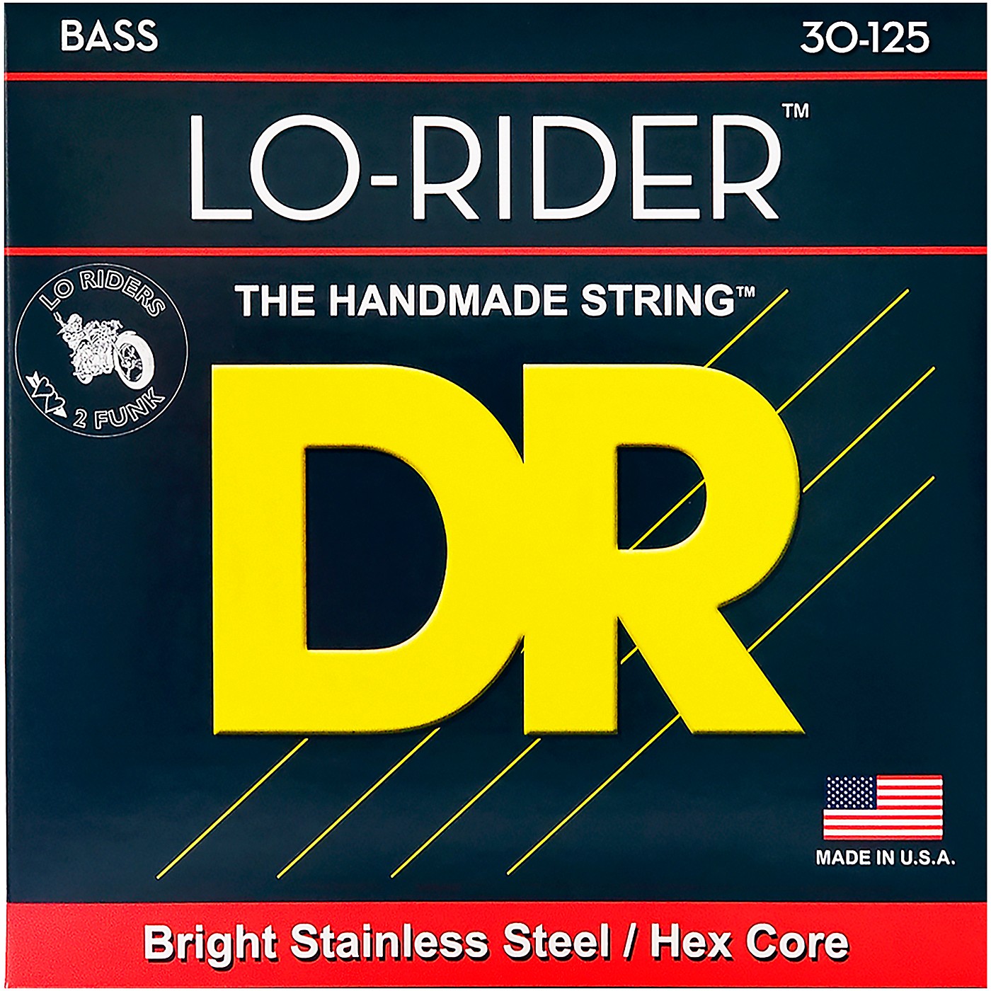 DR Strings Lo Rider MH6-30 Medium Stainless Steel 6-String Bass Guitar Strings .125 Low B thumbnail