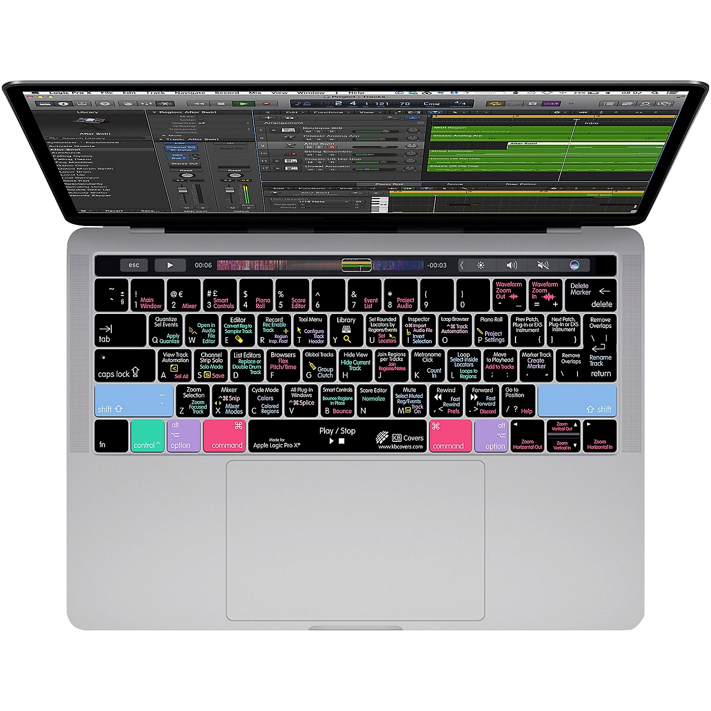 KB Covers Logic Pro X Keyboard Cover for MacBook Pro (Late 2016+) with Touch Bar thumbnail