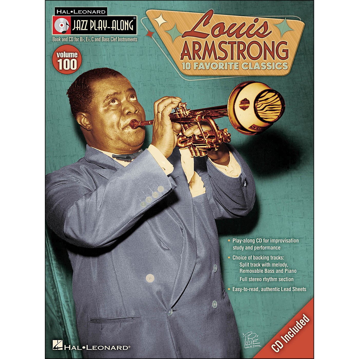 Hal Leonard Louis Armstrong Jazz Play- Along Volume 100 Book/CD thumbnail