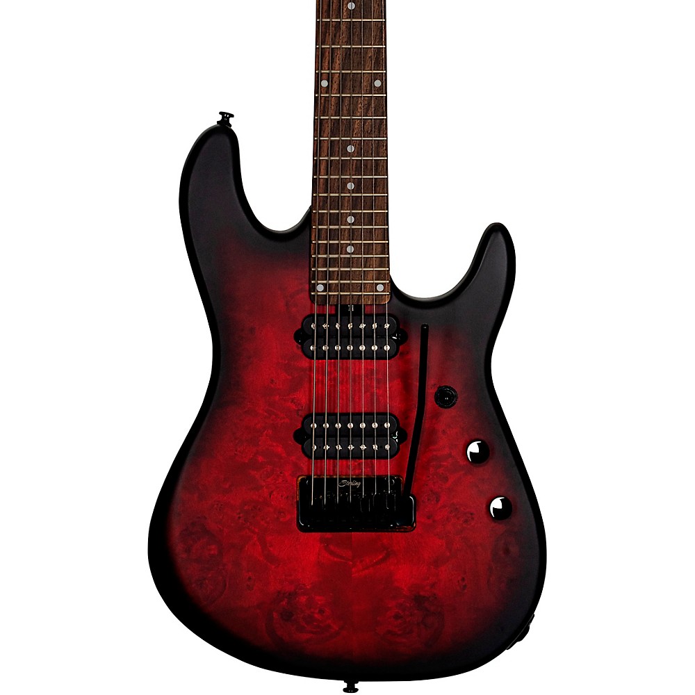 Sterling by Music Man Jason Richardson Cutlass Guitar Dark Scarlet Burst Satin