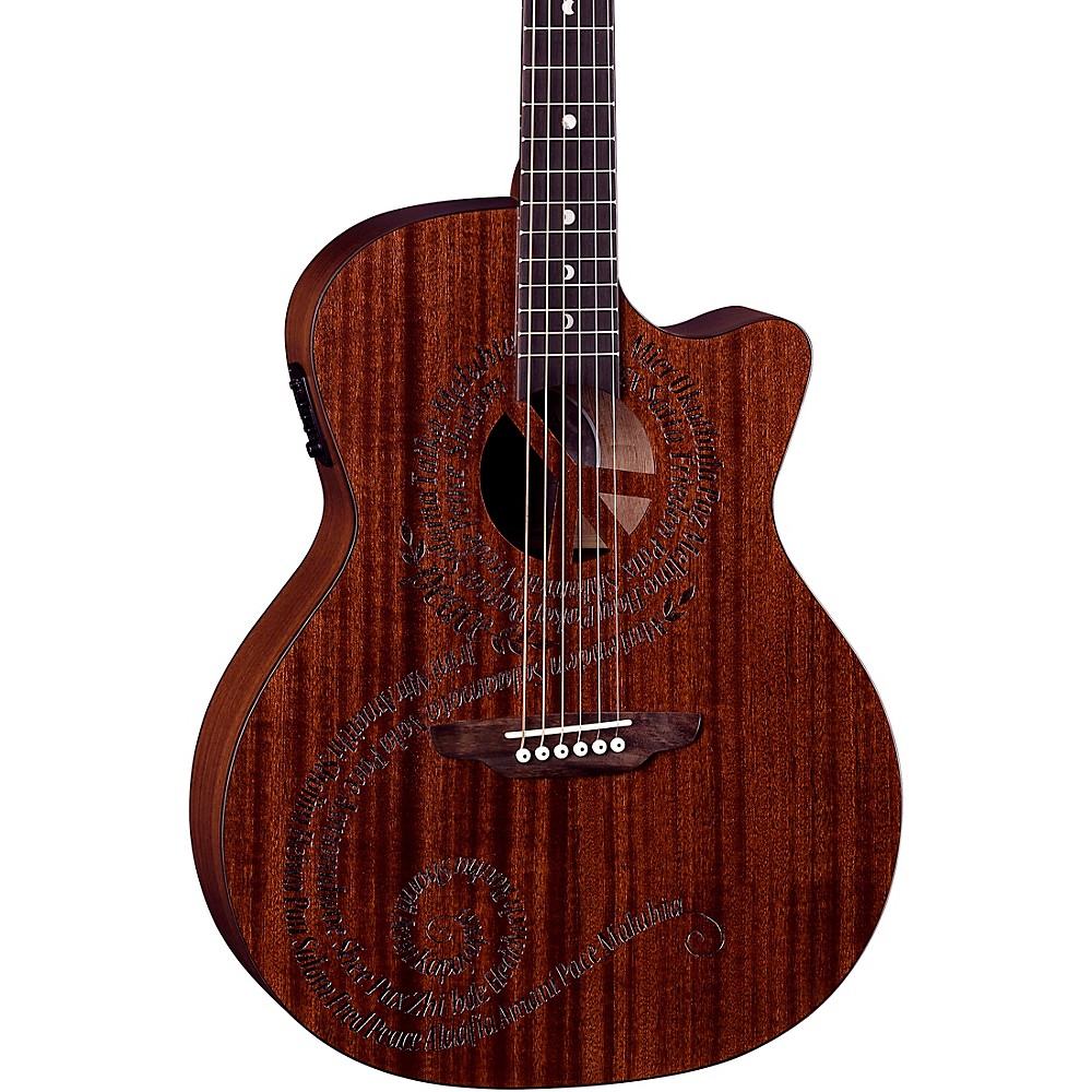 Luna Gypsy Maluhia Grand Concert Acoustic-Electric Guitar Natural 