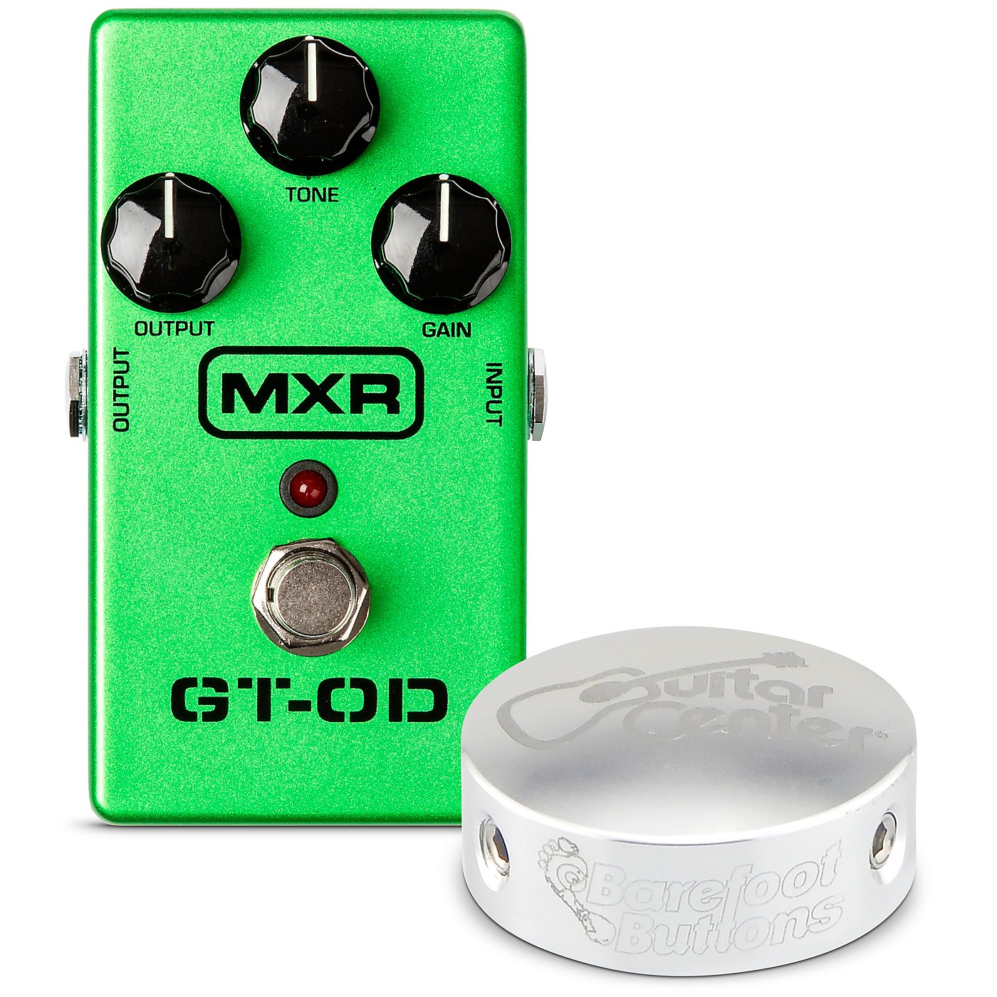 MXR M193 GT-OD Overdrive Effects Pedal With Free Barefoot Button Silver V1 Guitar Center Standard Footswitch Cap thumbnail