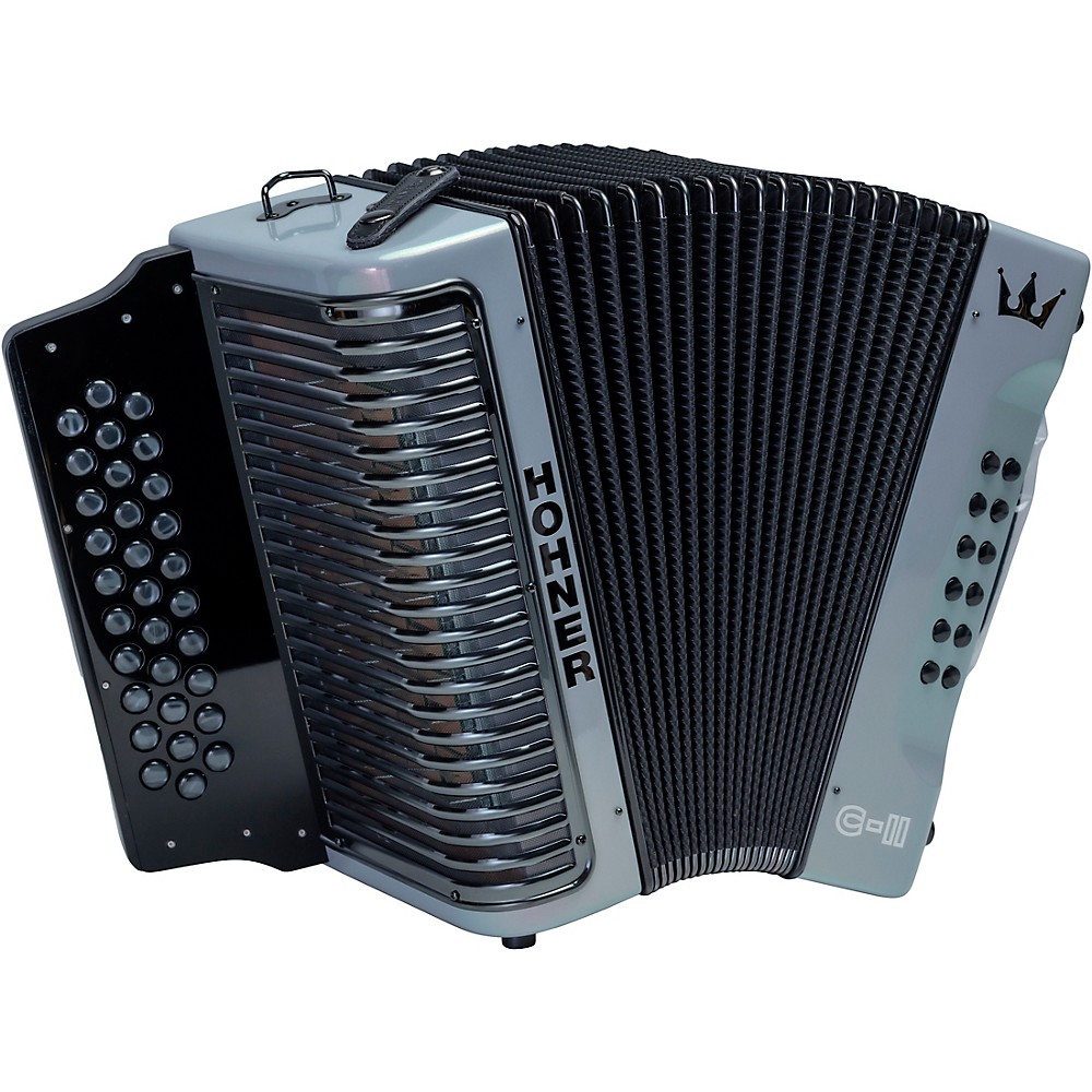 Hohner Corona C-II GCF Accordion Silver Rainbow
