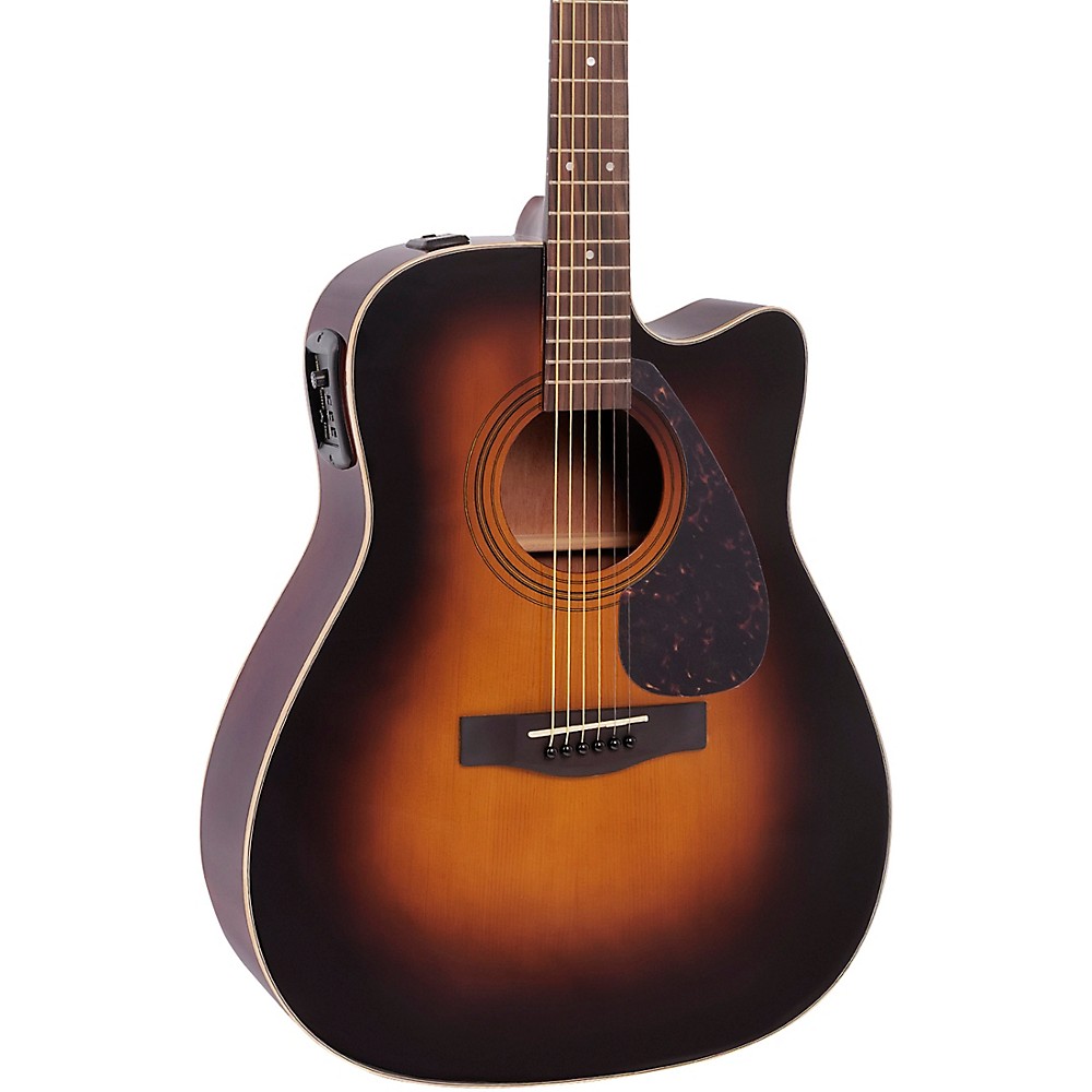 tobacco sunburst acoustic Yamaha FX335C Dreadnought Acoustic-Electric Guitar