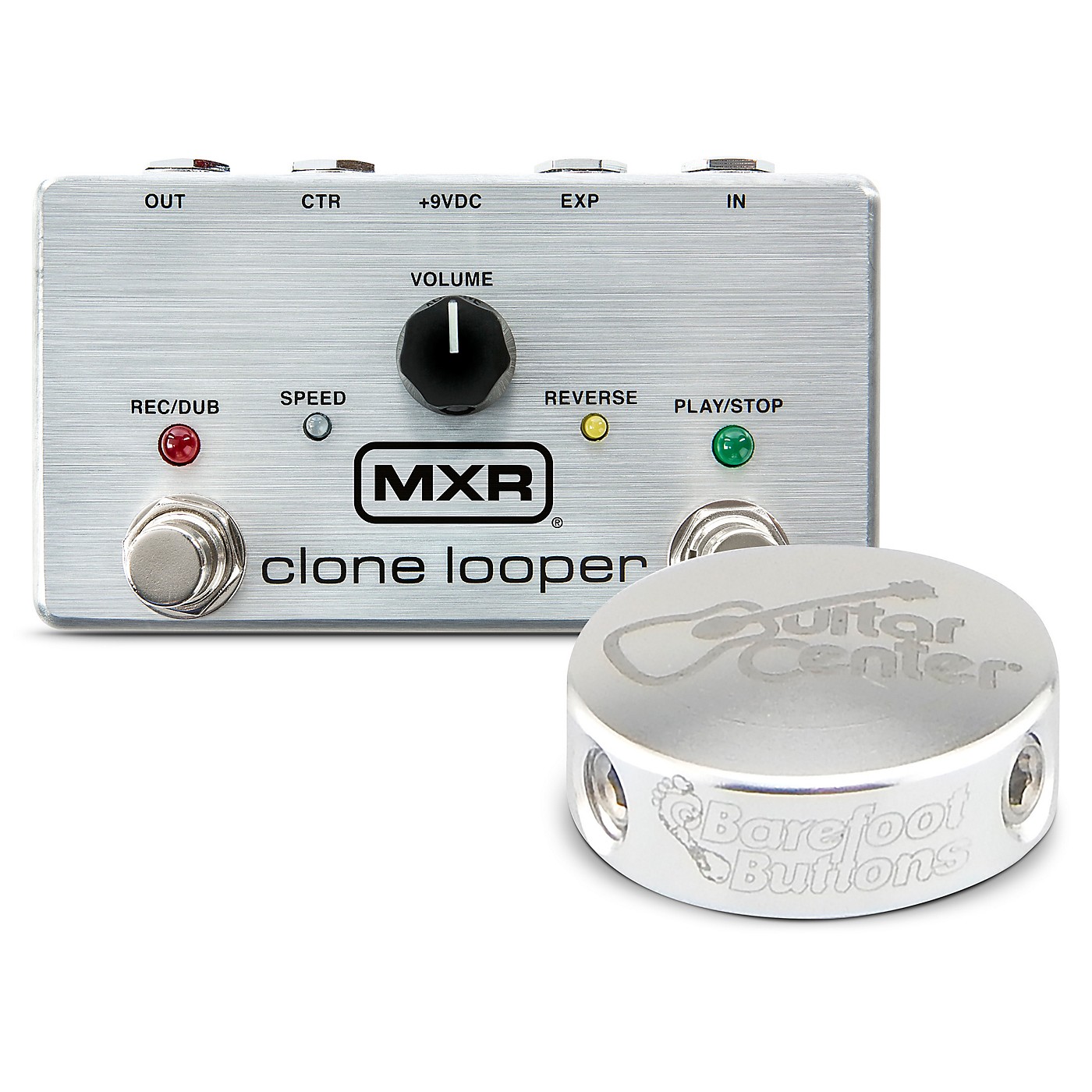 MXR M303 Clone Looper Effects Pedal With Free Barefoot Button Silver V1 Guitar Center Mini Footswitch Cap thumbnail