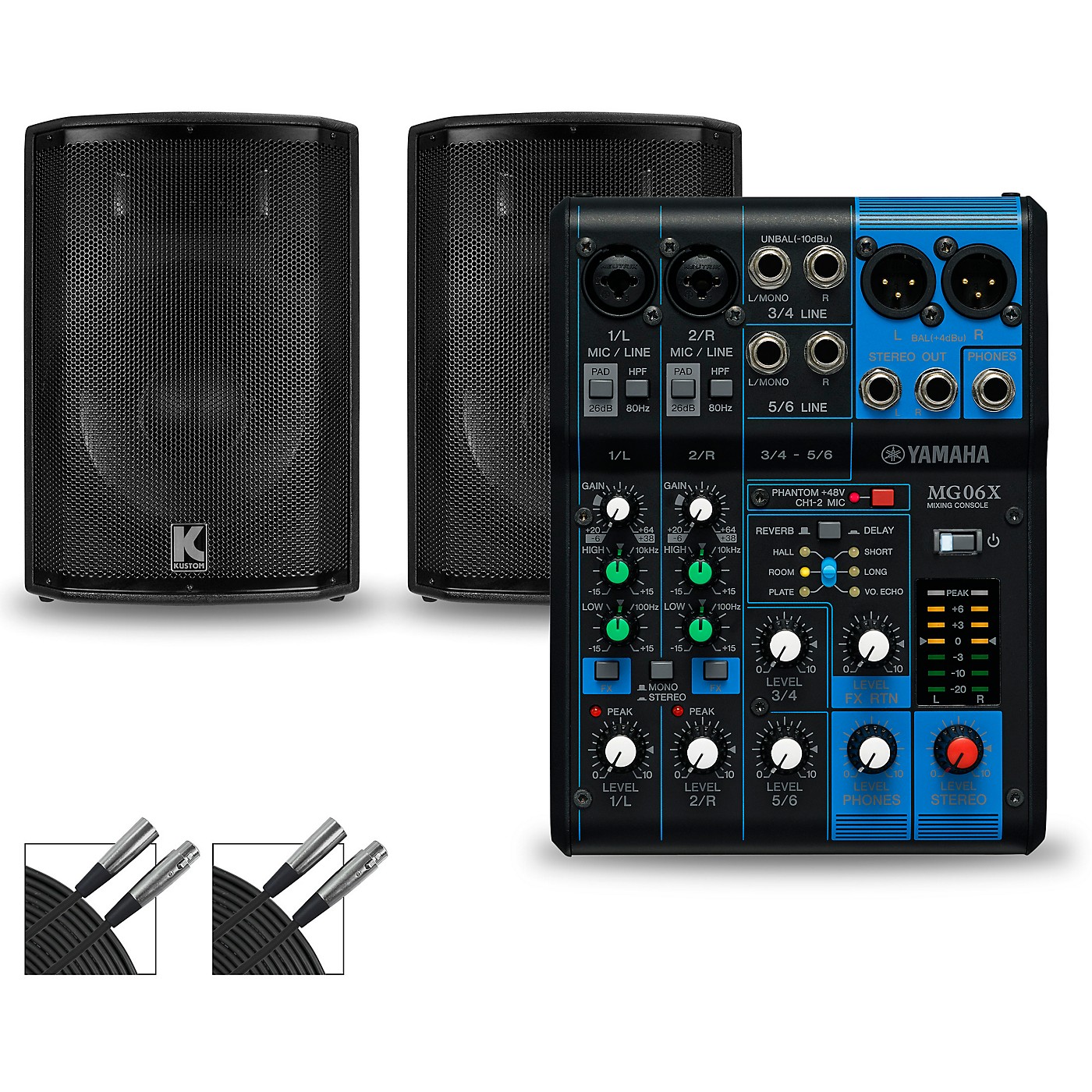 Yamaha MG06X Mixer and Kustom HiPAC Speakers thumbnail