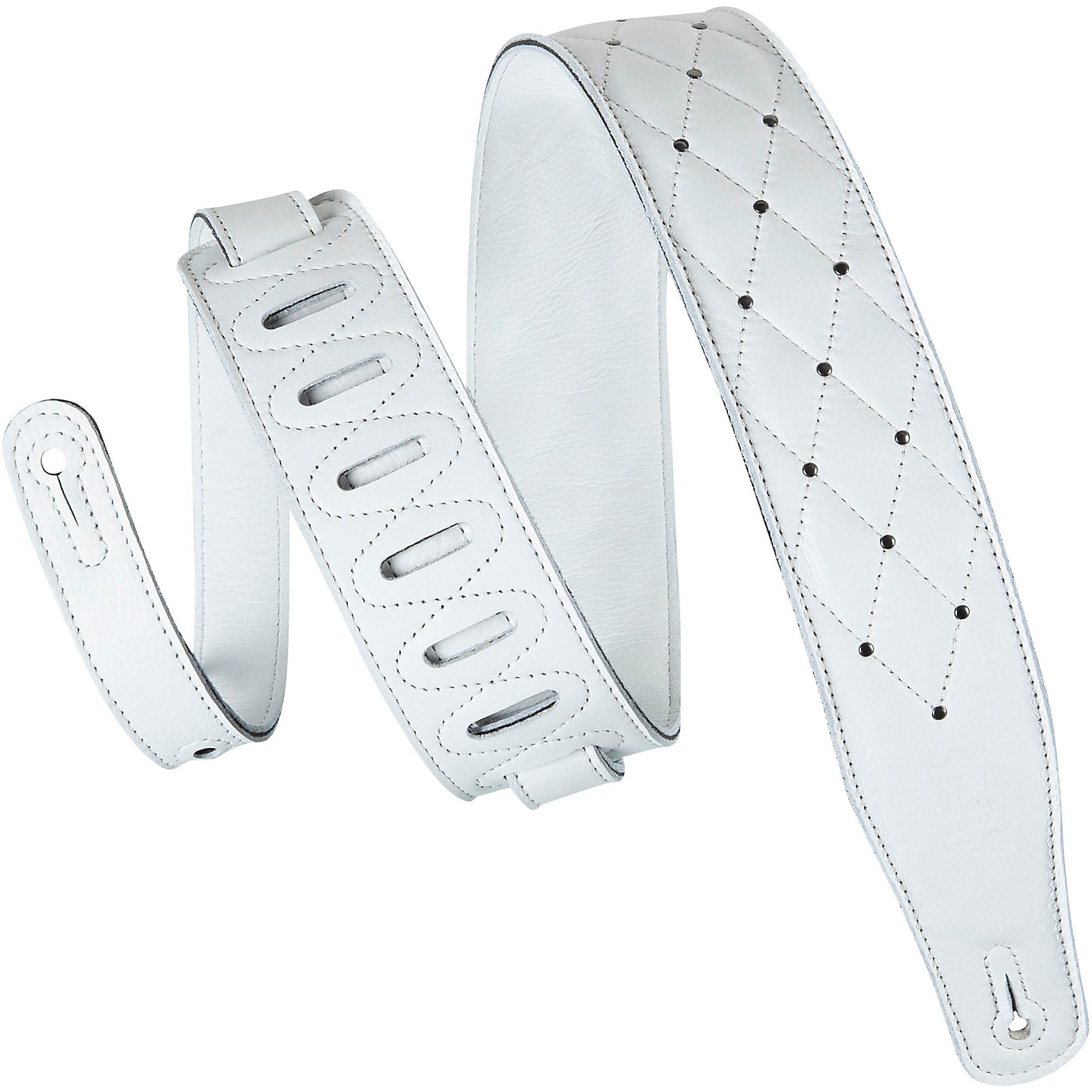 Levy's MG26DS 2.5'' White Garment Leather Guitar Strap thumbnail