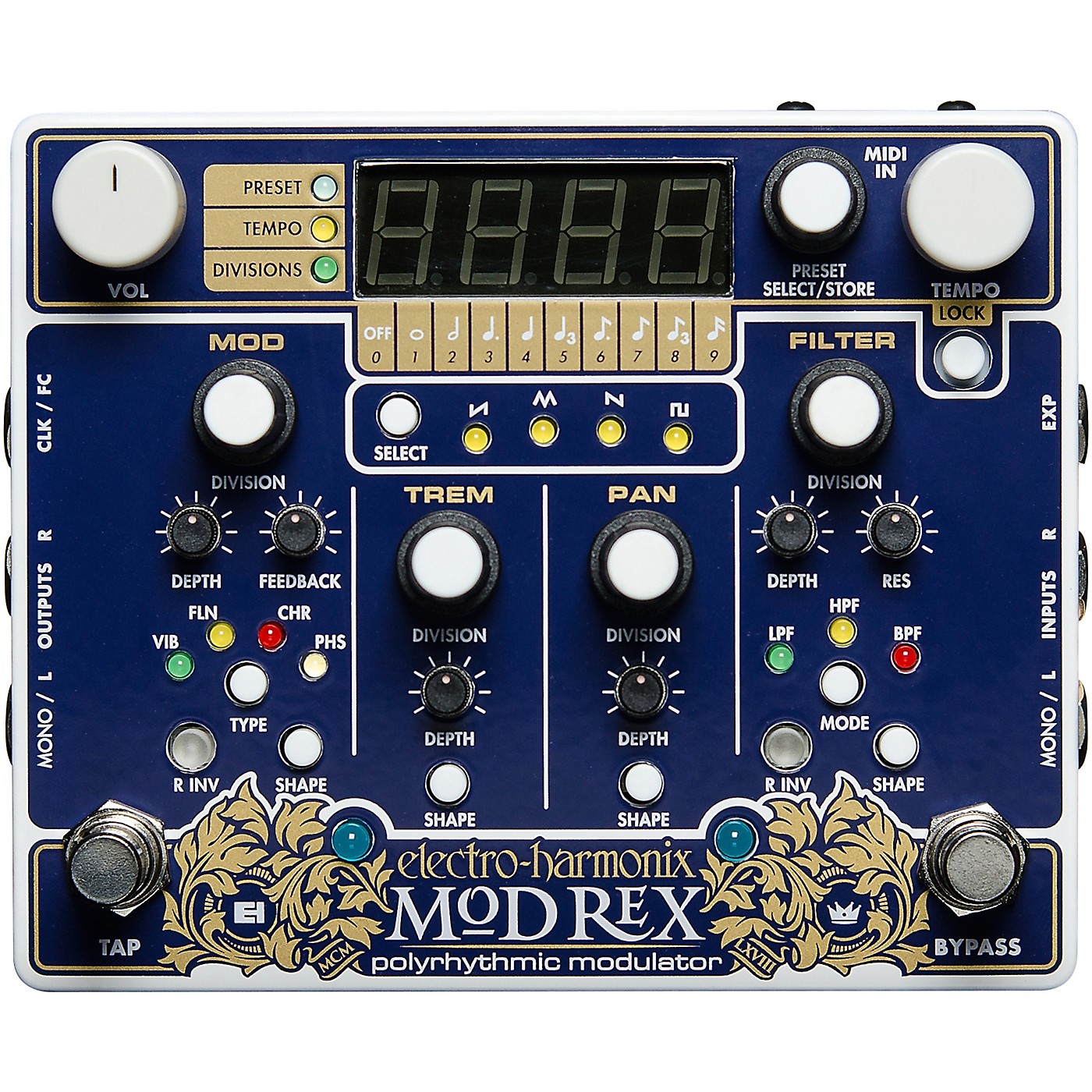 Electro-Harmonix MOD REX Polyrhythmic Modulator Effects Pedal thumbnail