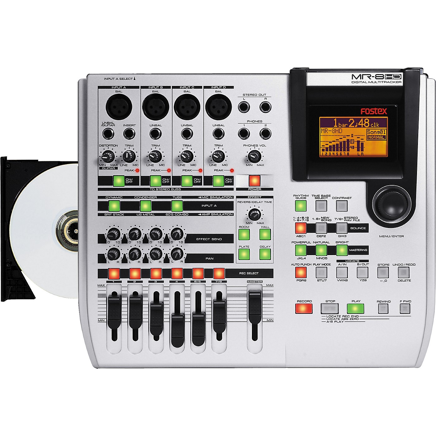 Fostex MR8HD CD 8Track Recorder with CDR Woodwind & Brasswind