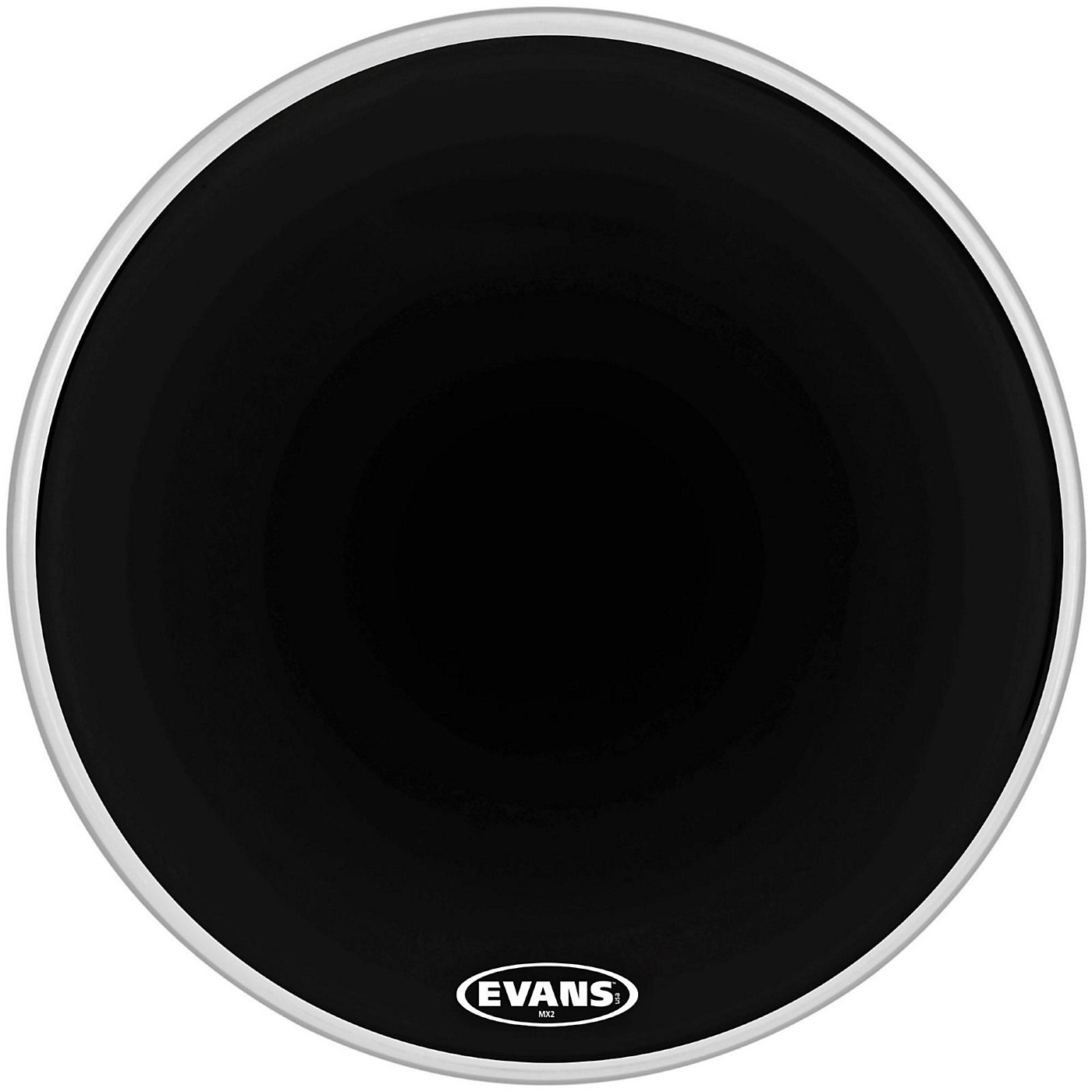 Evans MX2 Black Marching Bass Drum Head thumbnail