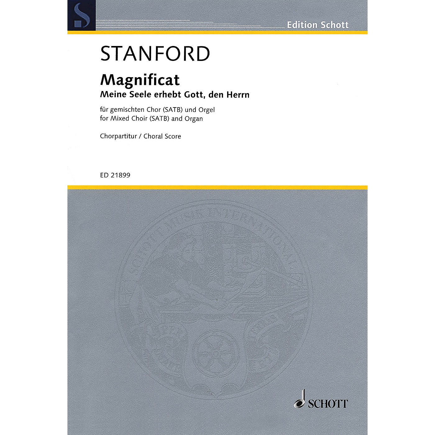 Schott Magnificat - Meine Seele erhebt Gott, den Herrn (SATB and Organ) SATB by Charles Villiers Stanford thumbnail