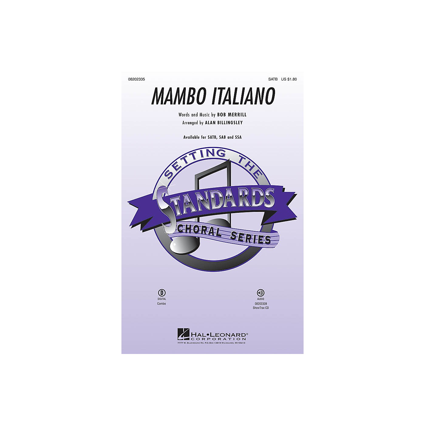 Hal Leonard Mambo Italiano (ShowTrax CD) ShowTrax CD by Rosemary Clooney Arranged by Alan Billingsley thumbnail
