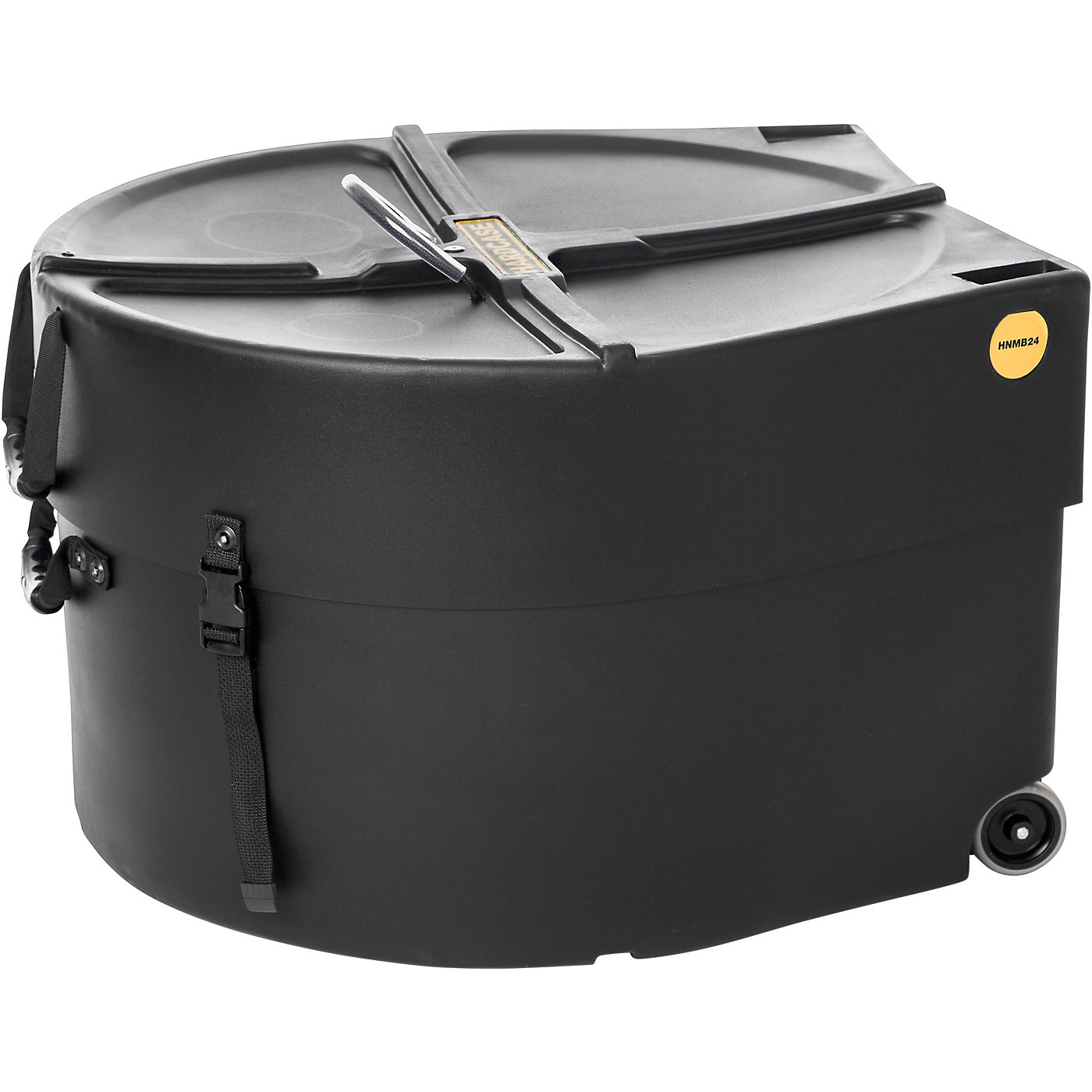 HARDCASE 24 in. Marching Bass Drum Case with Wheels Woodwind & Brasswind