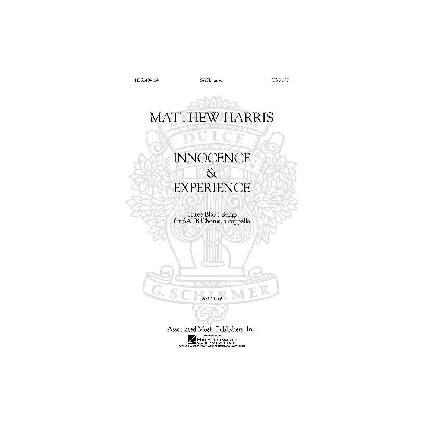 Associated Matthew Harris - Innocence & Experience (Three Blake Songs for SATB Chorus, a cappella) by Matthew Harris thumbnail