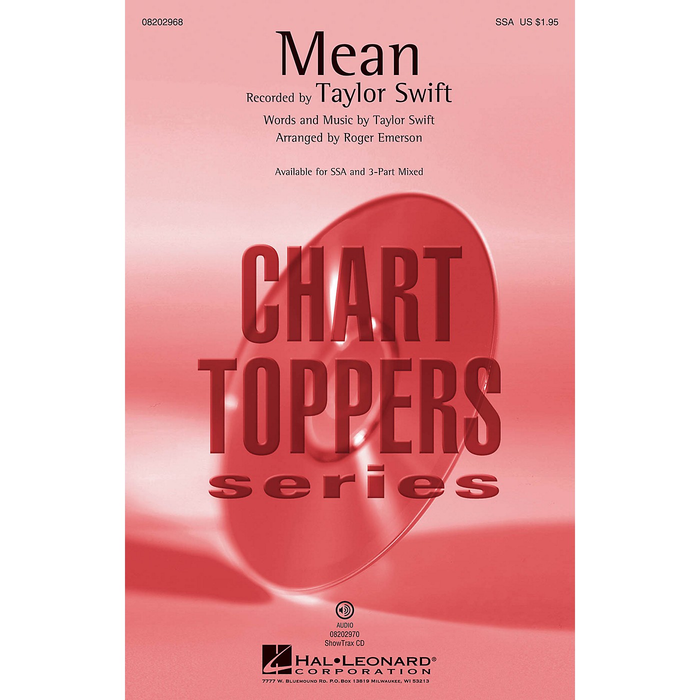 Hal Leonard Mean SSA by Taylor Swift arranged by Roger Emerson thumbnail