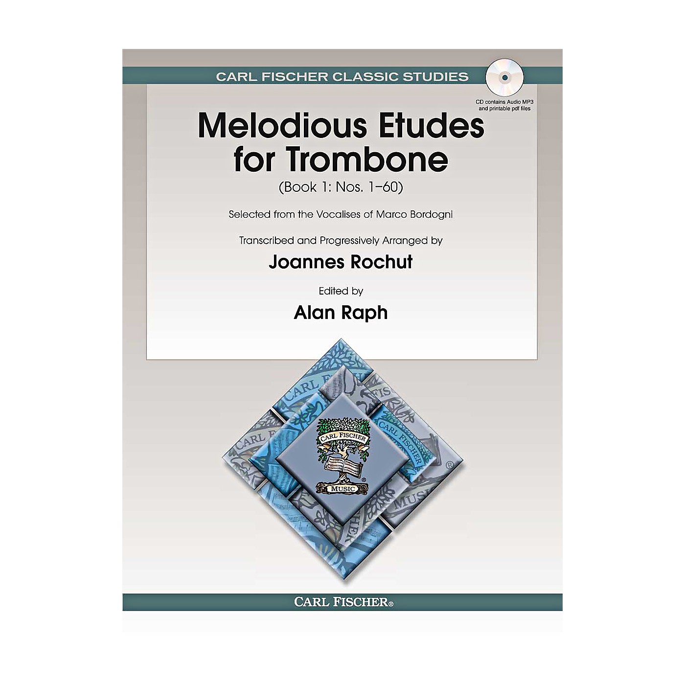 Carl Fischer Melodious Etudes for Trombone (Book/Online Audio) - Joannes Rochut, Book 1 thumbnail
