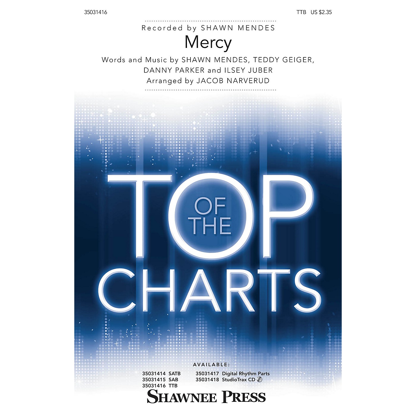 Shawnee Press Mercy TTB by Shawn Mendes arranged by Jacob Narverud thumbnail