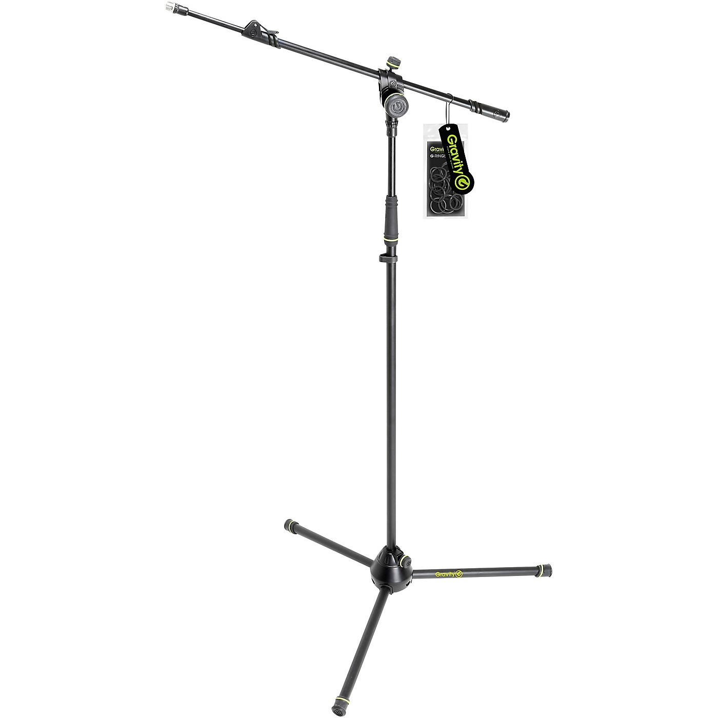 Gravity Stands Microphone Stand With Folding Tripod Base And 2-Point Adjustment Telescoping Boom - Heavy Duty thumbnail