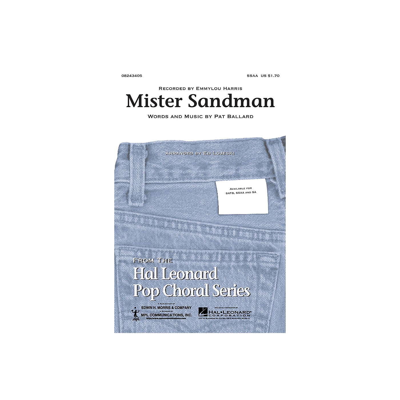 Hal Leonard Mister Sandman SSAA by Emmylou Harris arranged by Ed Lojeski thumbnail