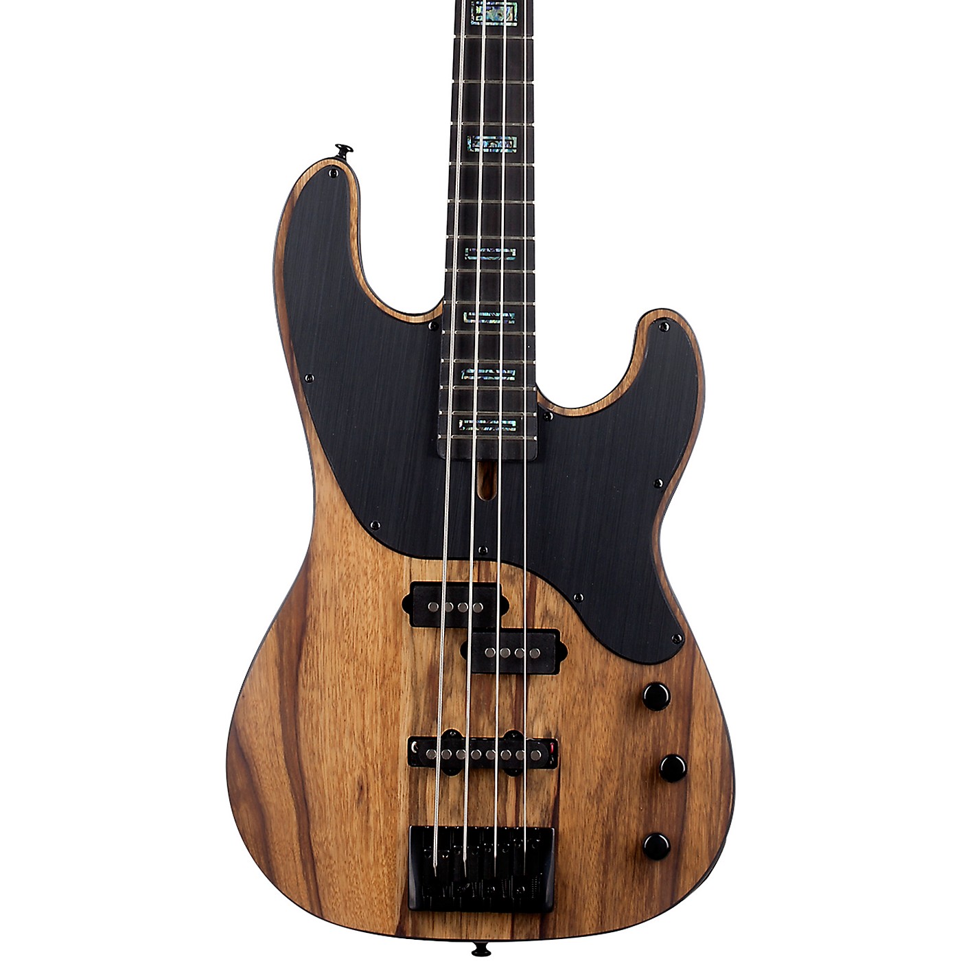 Schecter Guitar Research Model-T 4 Exotic Black Limba Electric Bass thumbnail