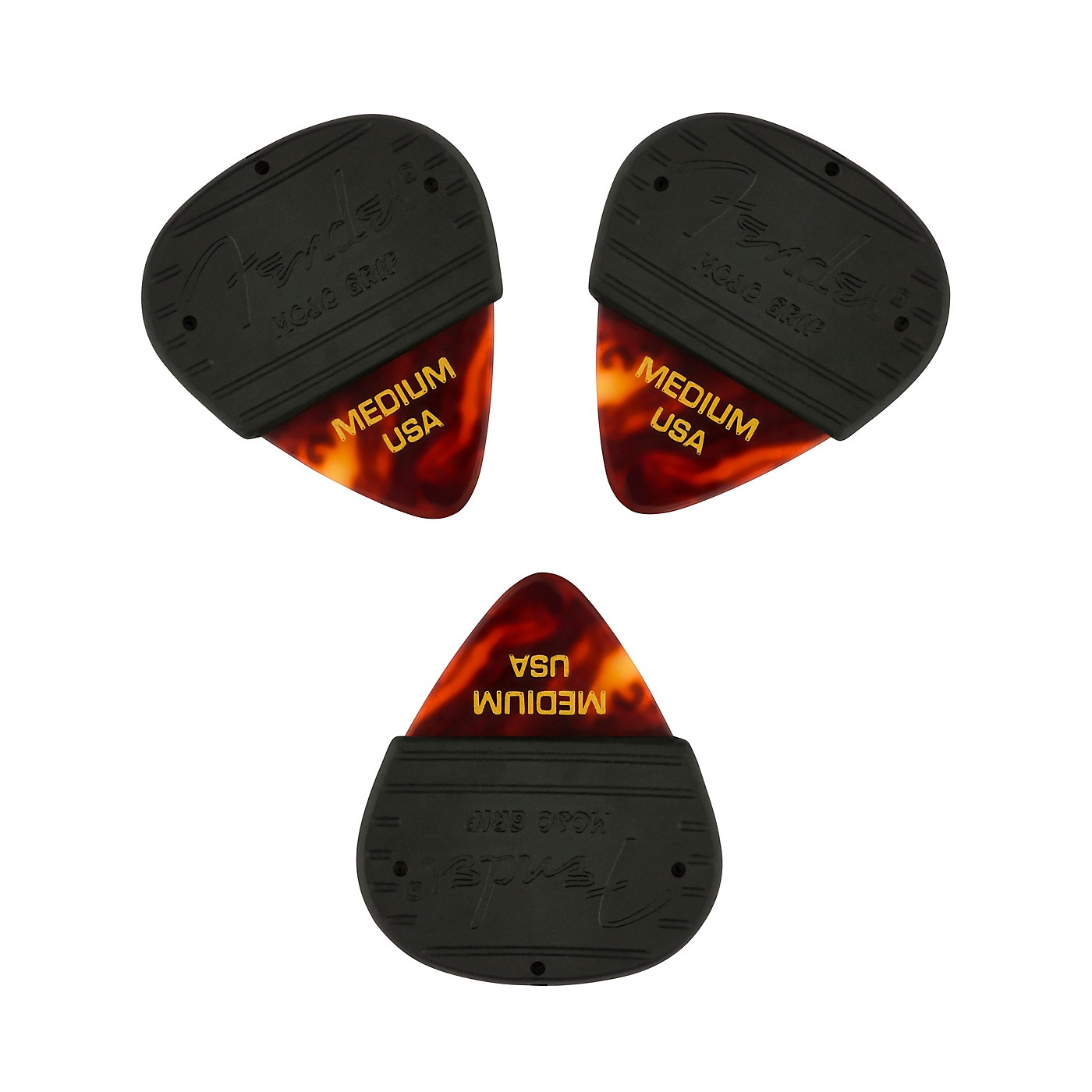 Fender Mojo Grip 351 Guitar Picks (3Pack) Woodwind & Brasswind
