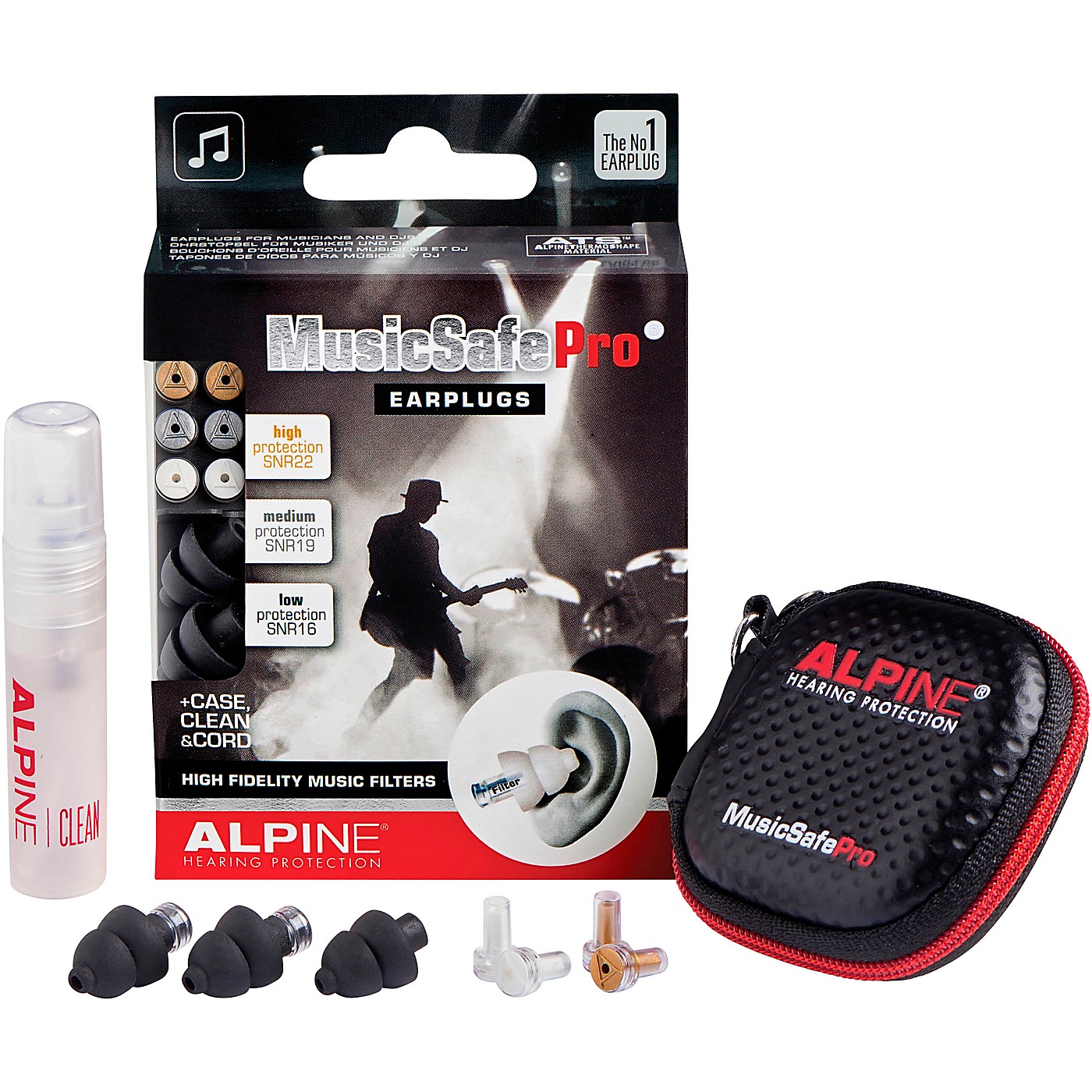 Alpine Hearing Protection MusicSafe Pro Earplugs (Black) thumbnail