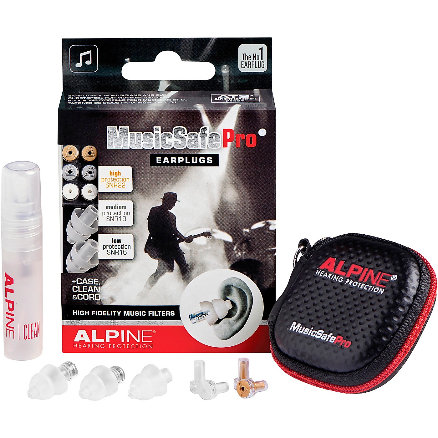 Alpine Hearing Protection MusicSafe Pro Earplugs (Transparent) thumbnail