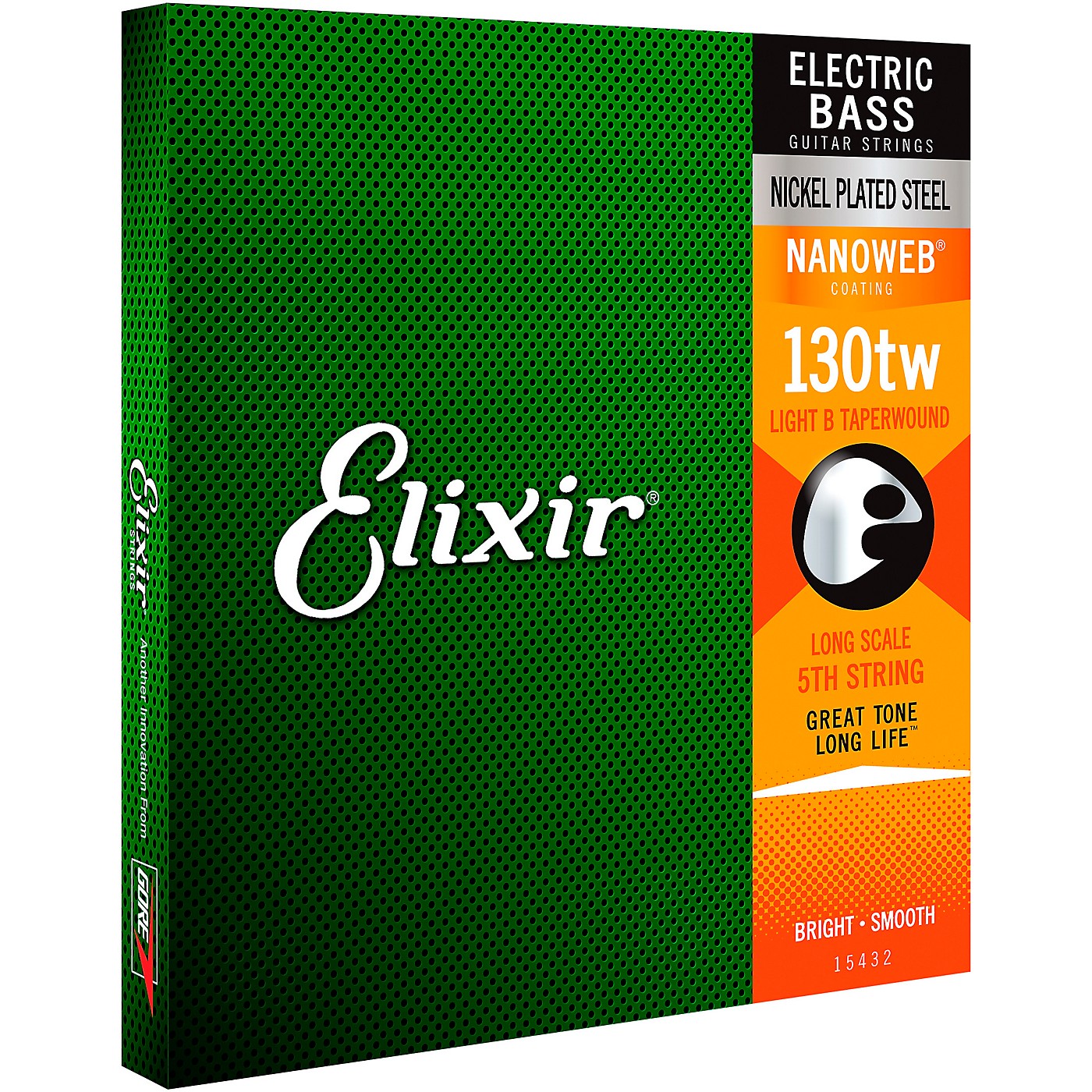 Elixir Nickel-Plated Steel 5th Bass String with NANOWEB Coating, Long Scale, Taperwound Light (.130) thumbnail