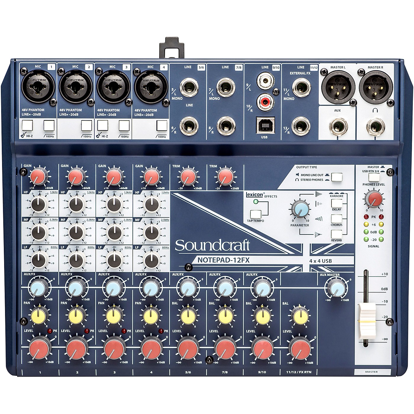 Soundcraft Notepad-12FX Small Format 12 Channel Analog Mixing Console w/ USB I/O & Effects thumbnail
