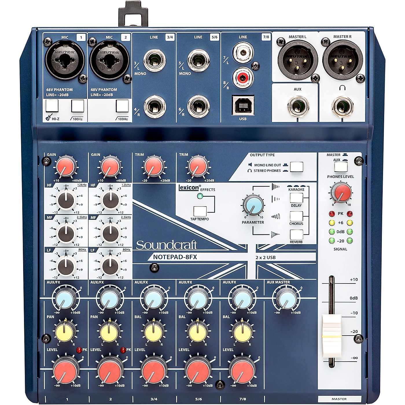 Soundcraft Notepad-8FX Small-Format 8-Channel Analog Mixer With USB I/O and Effects thumbnail