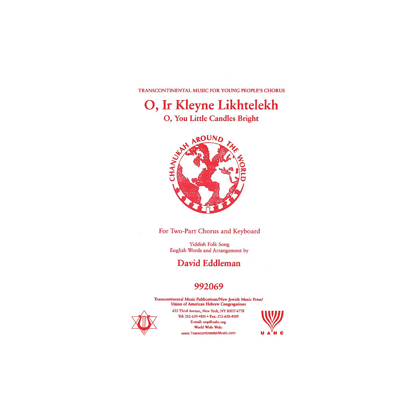 Transcontinental Music O Ir Kleyne Likhtelekh (O, You Little Candles Bright) 2-Part arranged by David Eddleman thumbnail