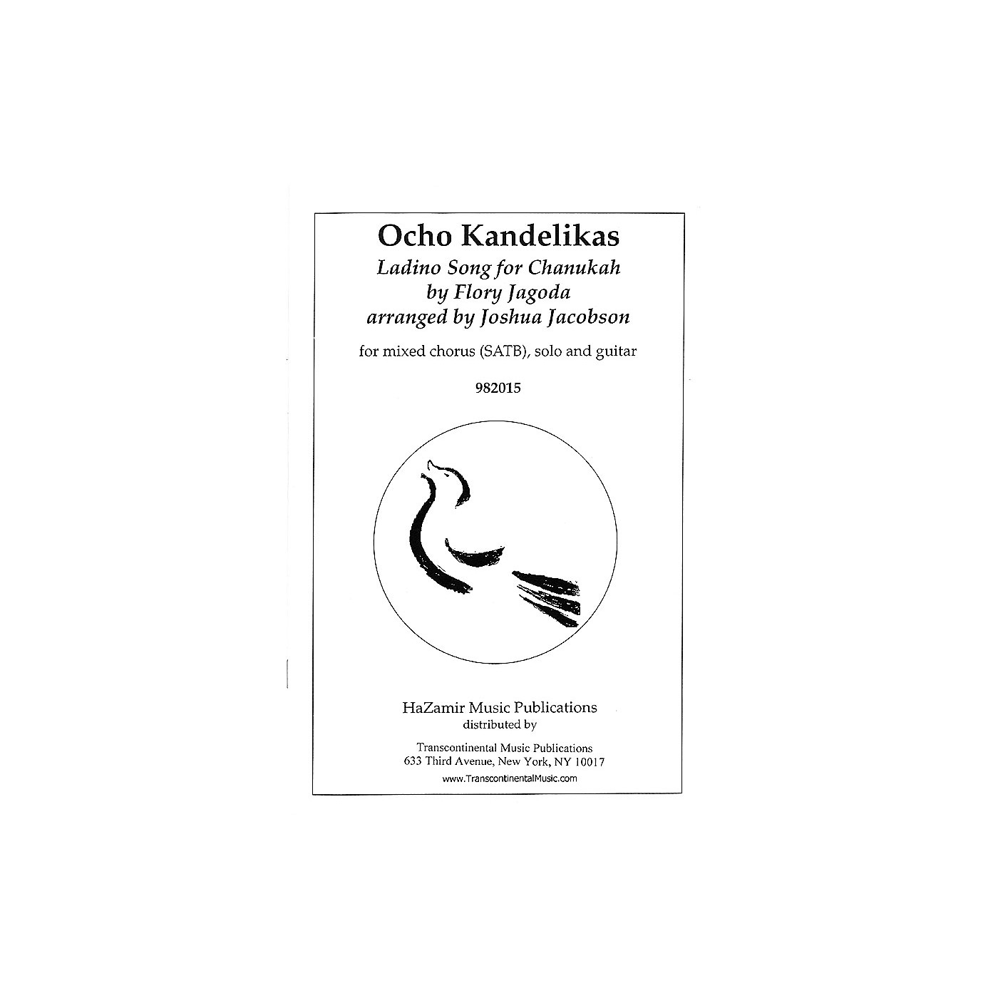 Transcontinental Music Ocho Kandelikas (Eight Little Candles) SATB arranged by Joshua Jacobson thumbnail
