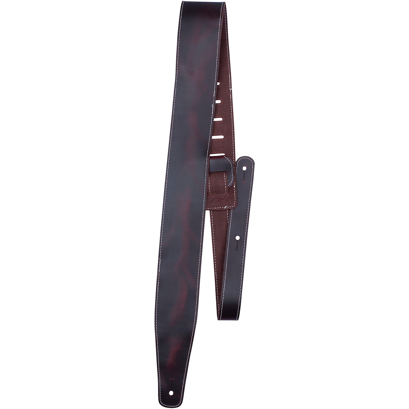 Perri's Oil Leather Guitar Strap With Contrast Stitching thumbnail
