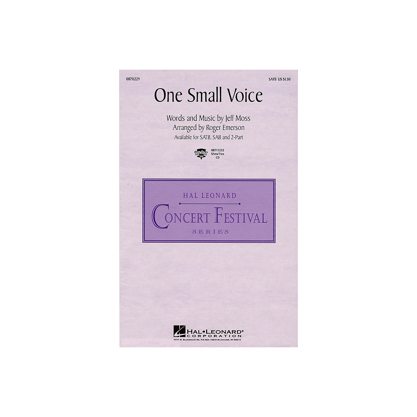 Hal Leonard One Small Voice (from Sesame Street) SATB arranged by Roger Emerson thumbnail