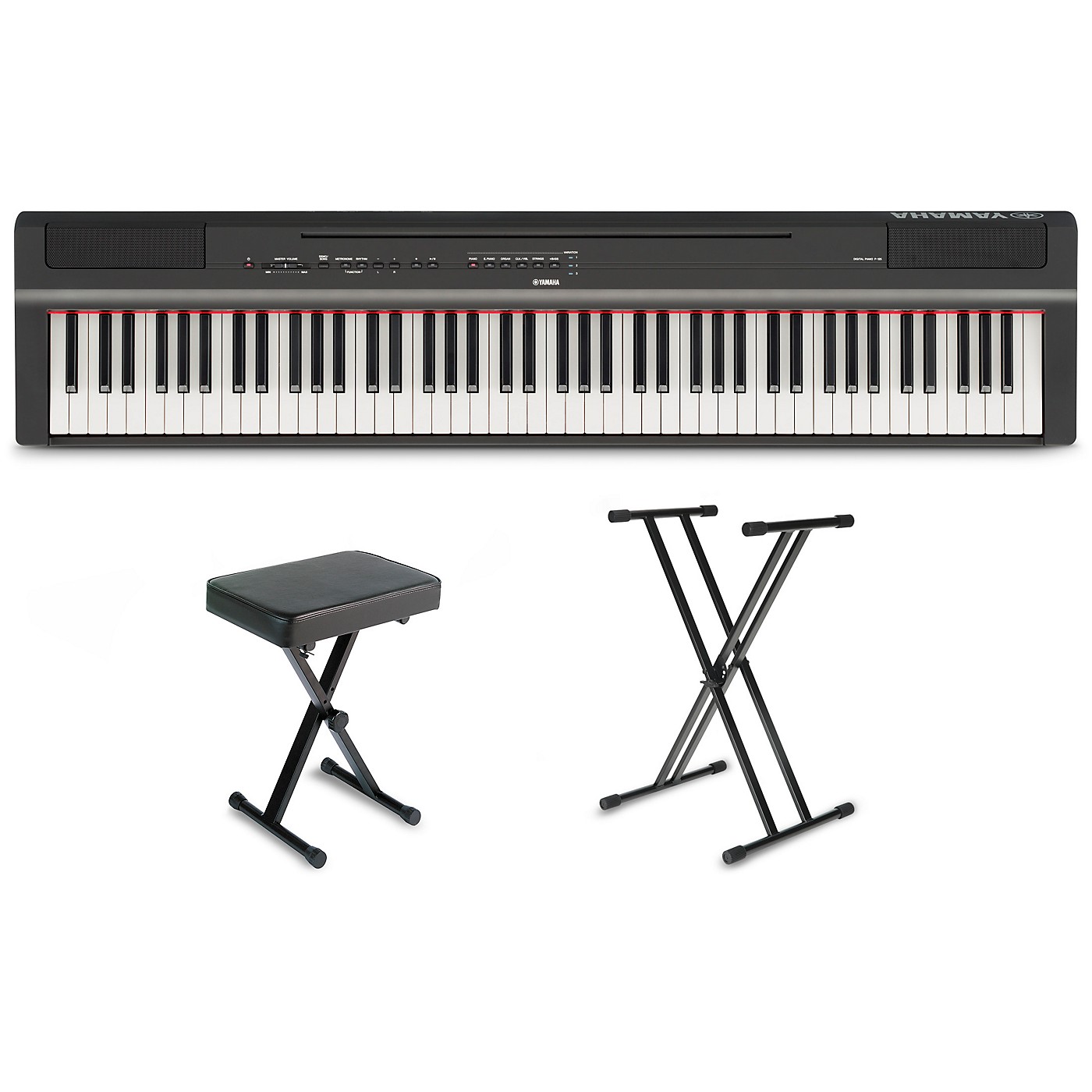 Yamaha P-125 Digital Piano Keyboard Package - Woodwind & Brasswind