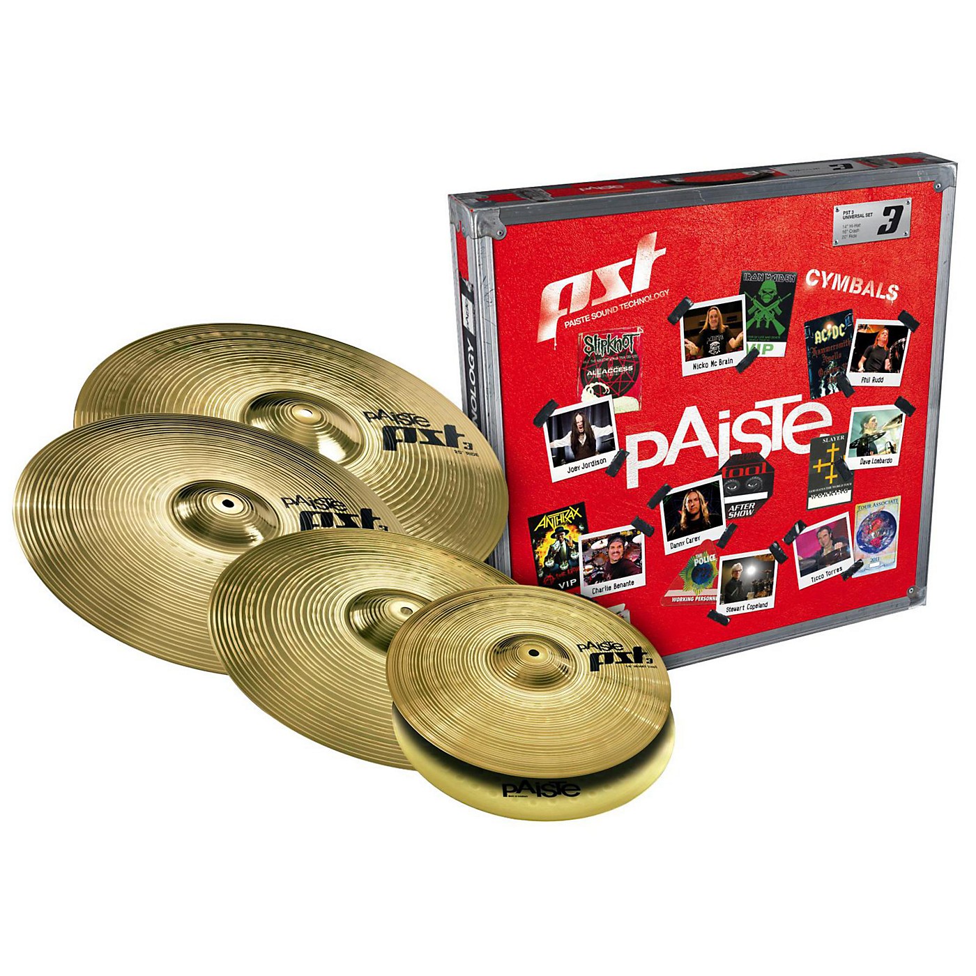 Paiste PST 3 LimitedEdition Universal Cymbal Set With Free 18" Crash