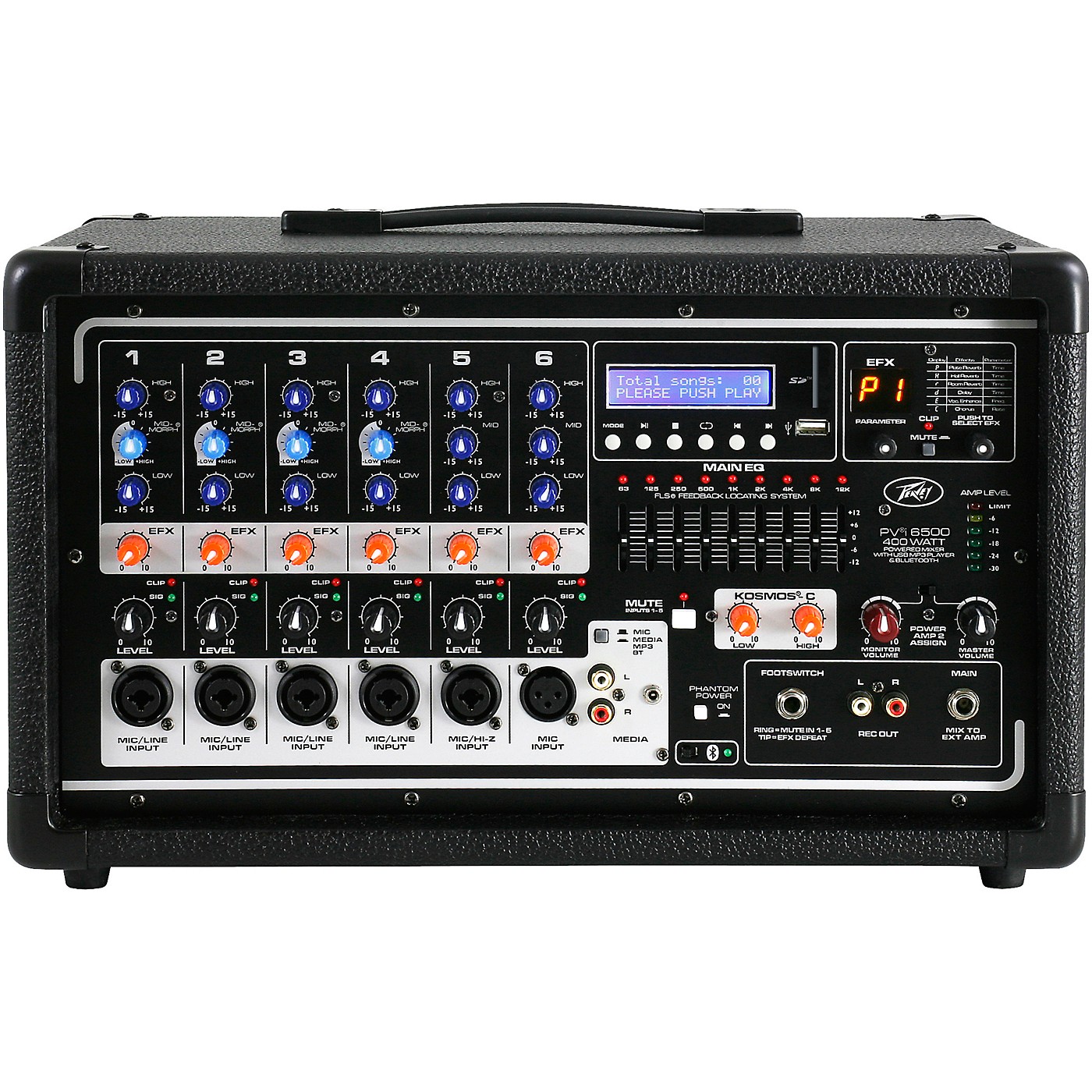 Peavey PVi 6500 6-Channel 400W Powered PA Head With Bluetooth and FX thumbnail