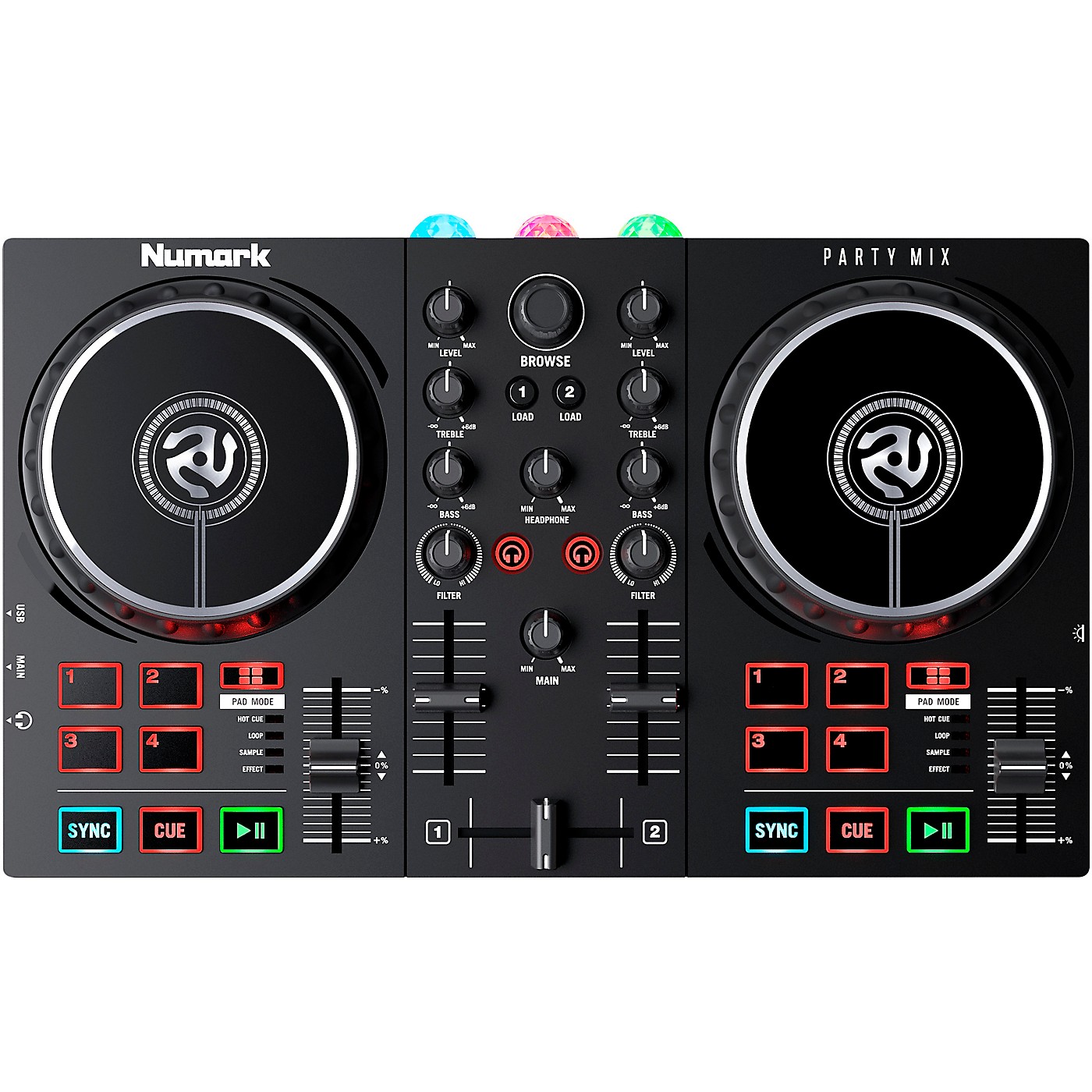 Numark Party Mix II DJ Controller With Built-In Light Show thumbnail