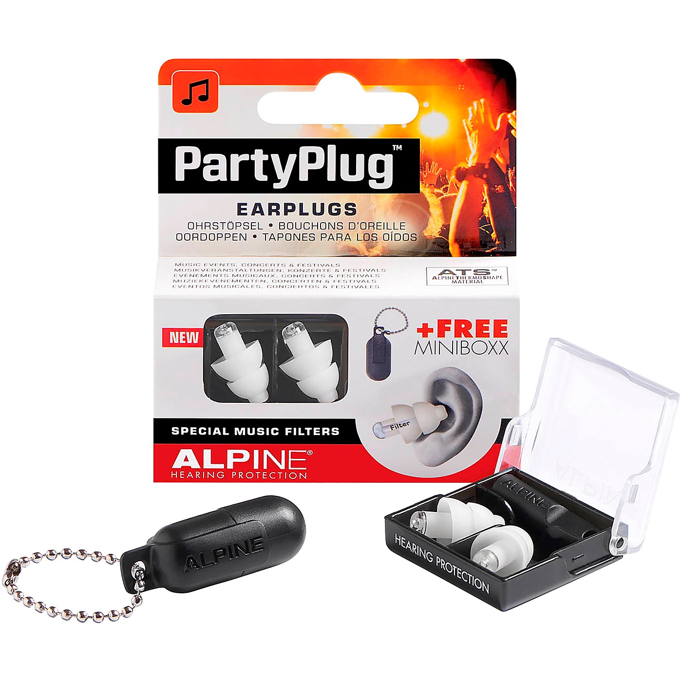 Alpine Hearing Protection PartyPlug Earplugs White thumbnail