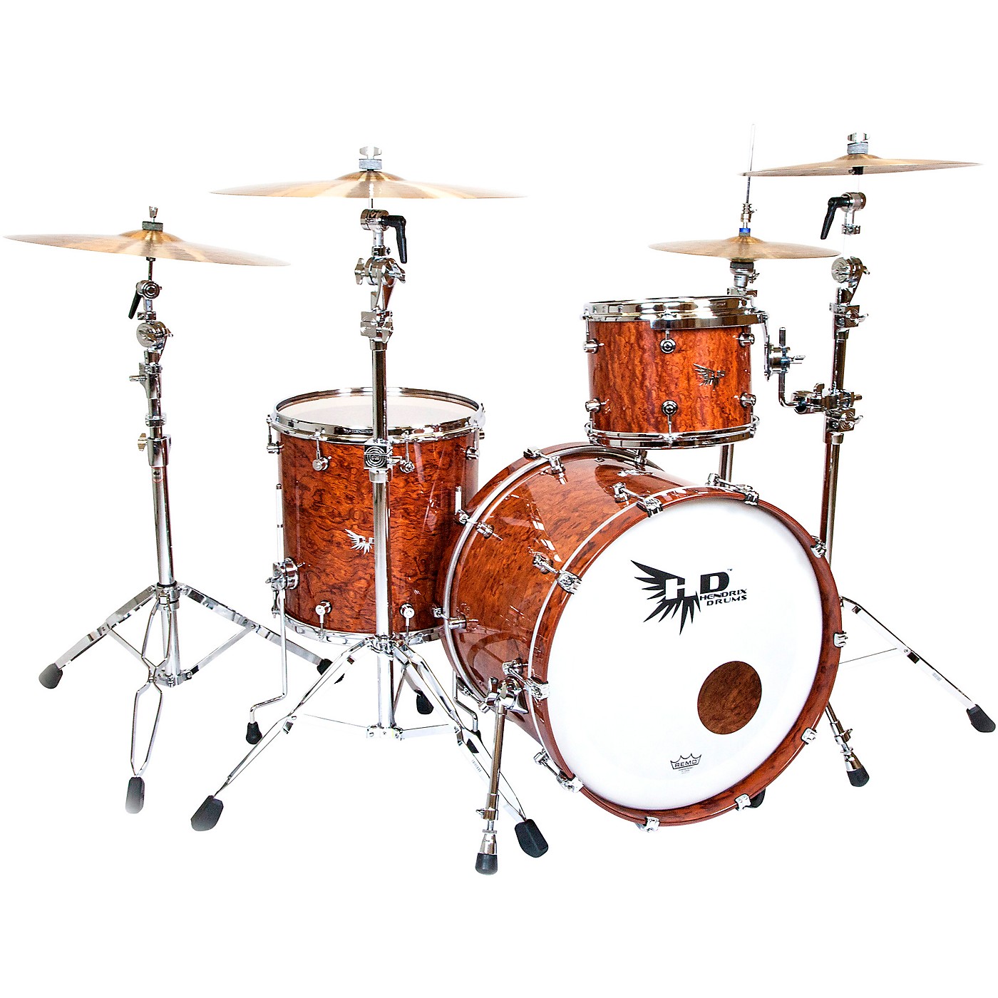 Hendrix Drums Perfect Ply Series Bubinga 3Piece Shell Pack with 22x16